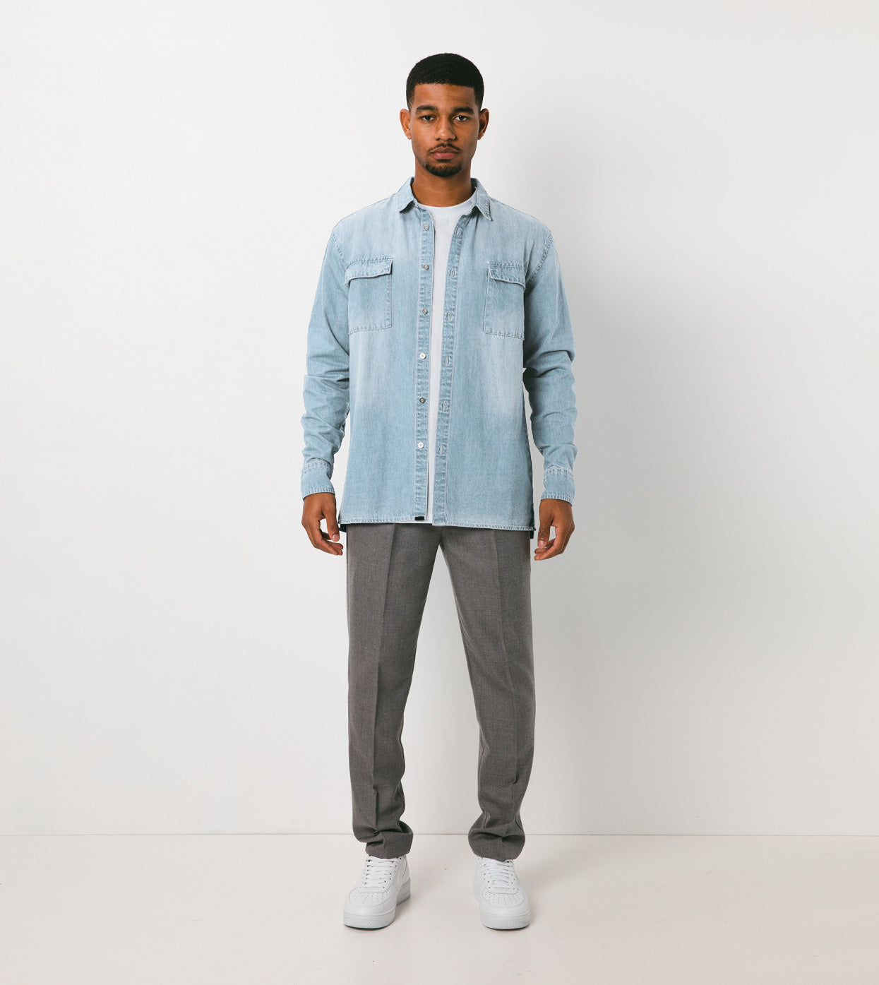 Denim LS Shirt Blaze Blue