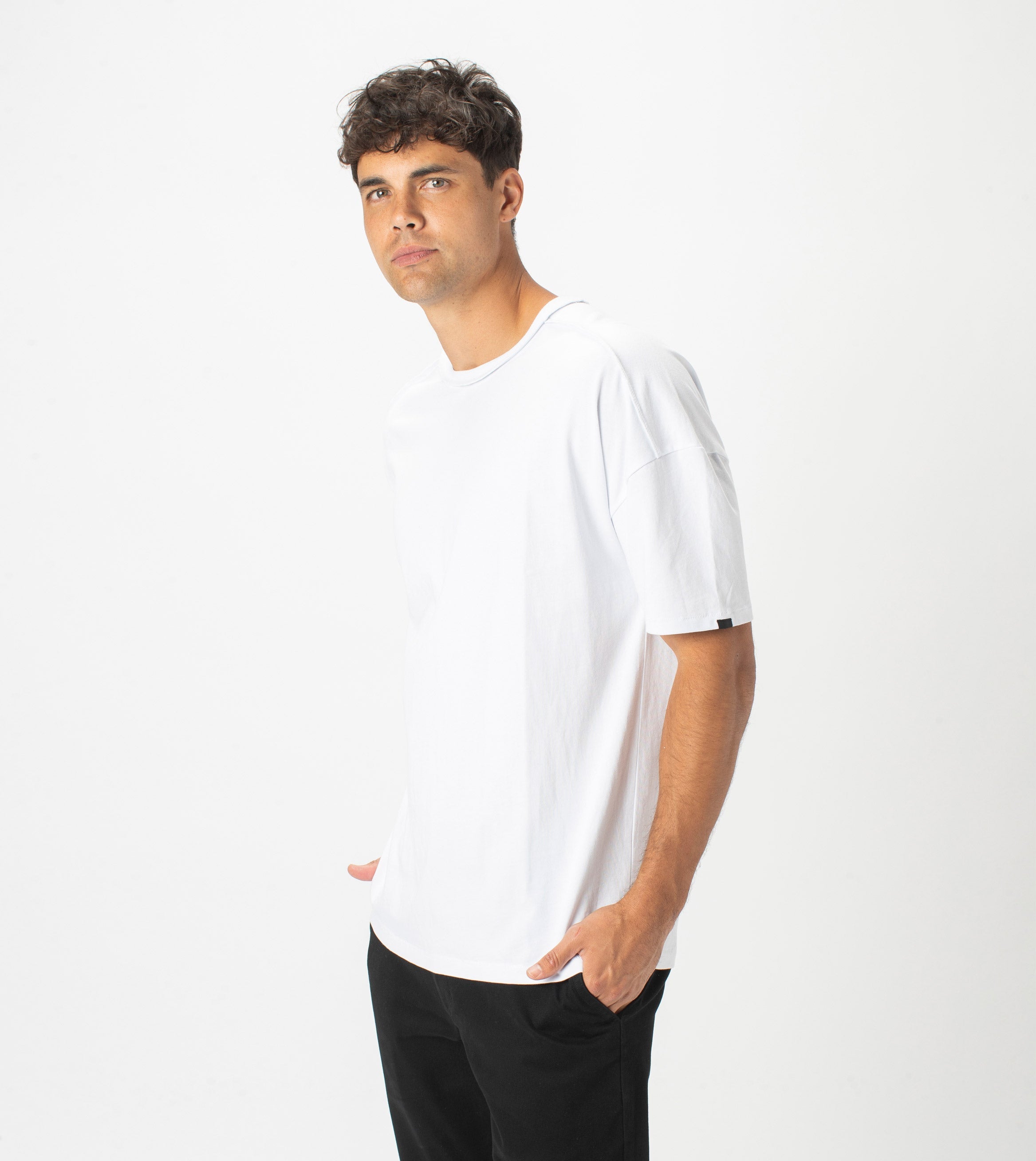 Drop Box Tee White
