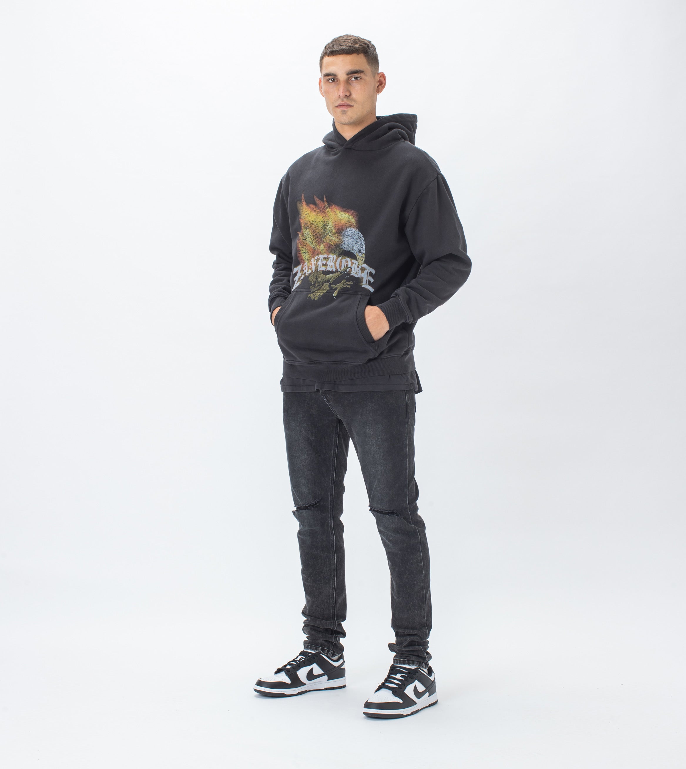 Eagle Lowgo Hood Sweat GD Black