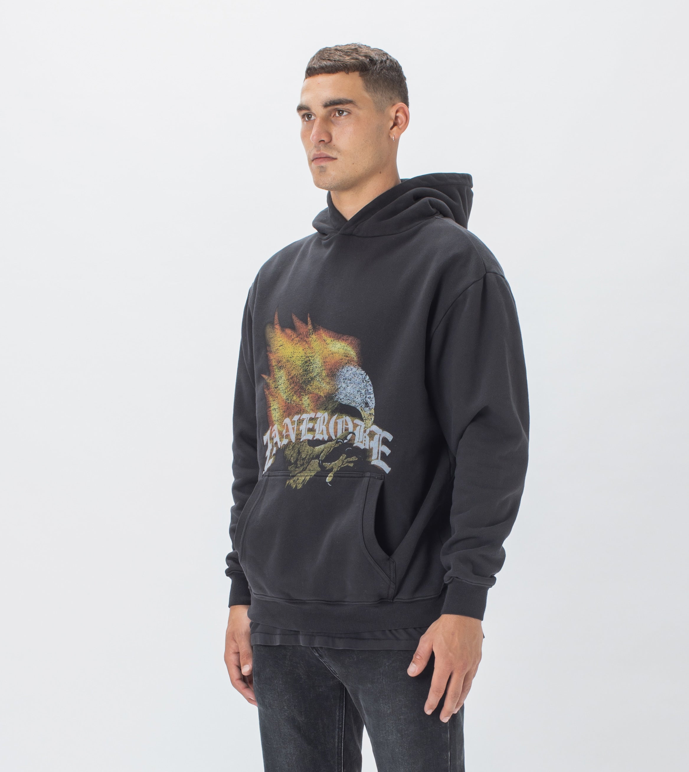 Eagle Lowgo Hood Sweat GD Black