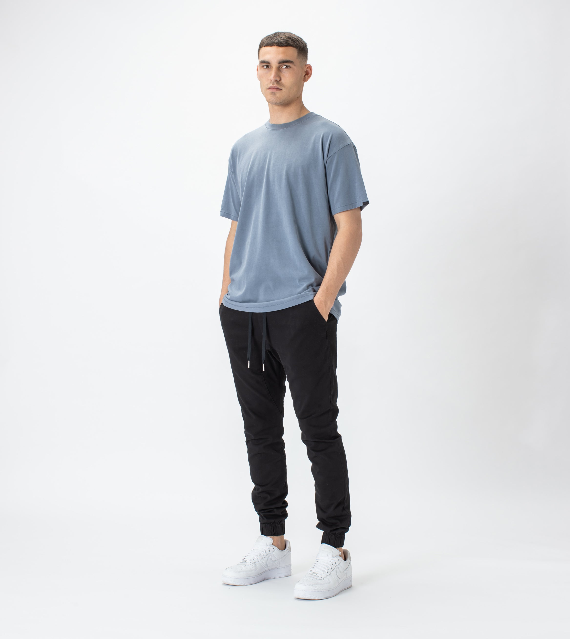 Field Box Tee GD Chalk Blue