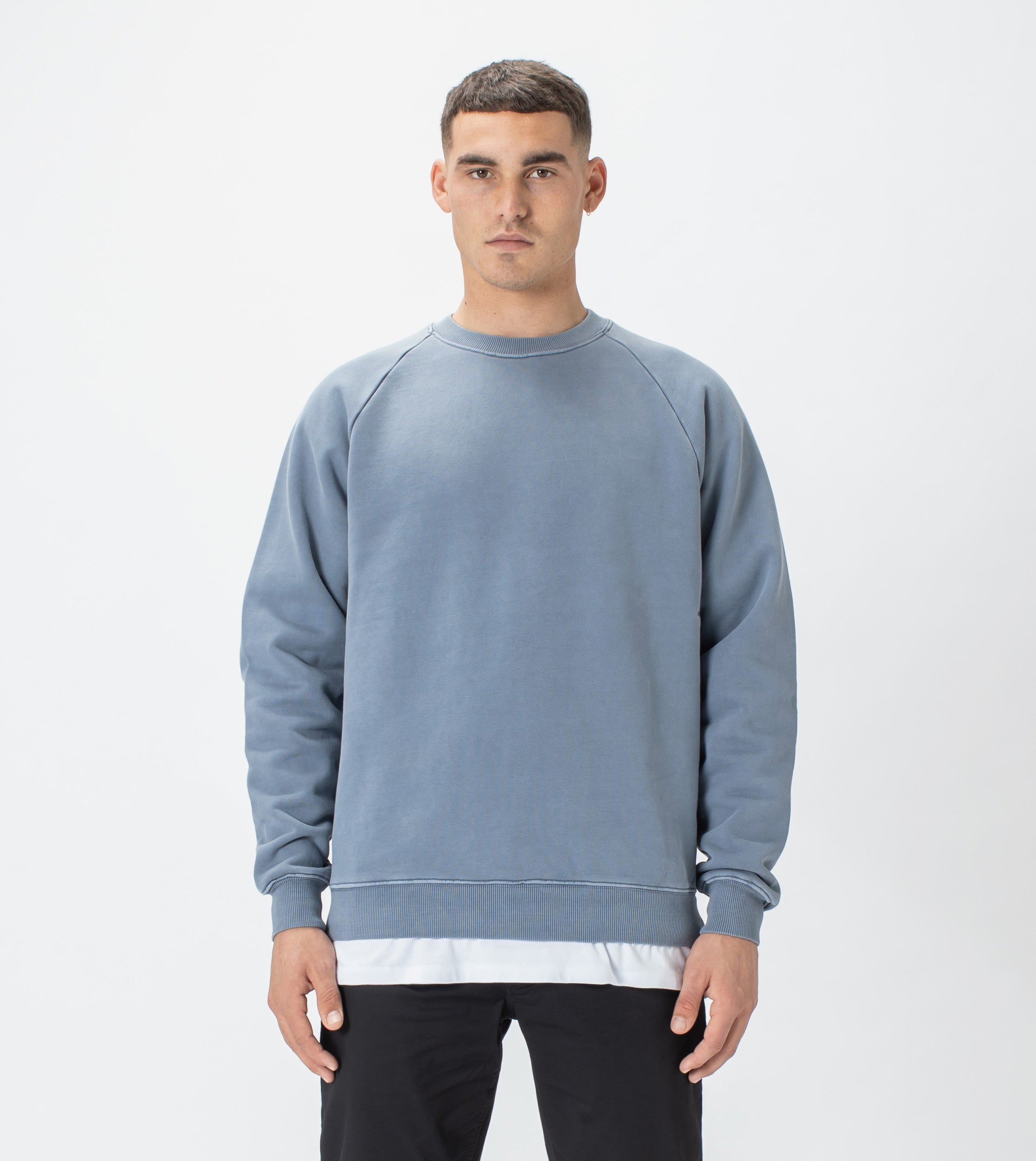 Field Lowgo Raglan Crew Sweat GD Chalk Blue
