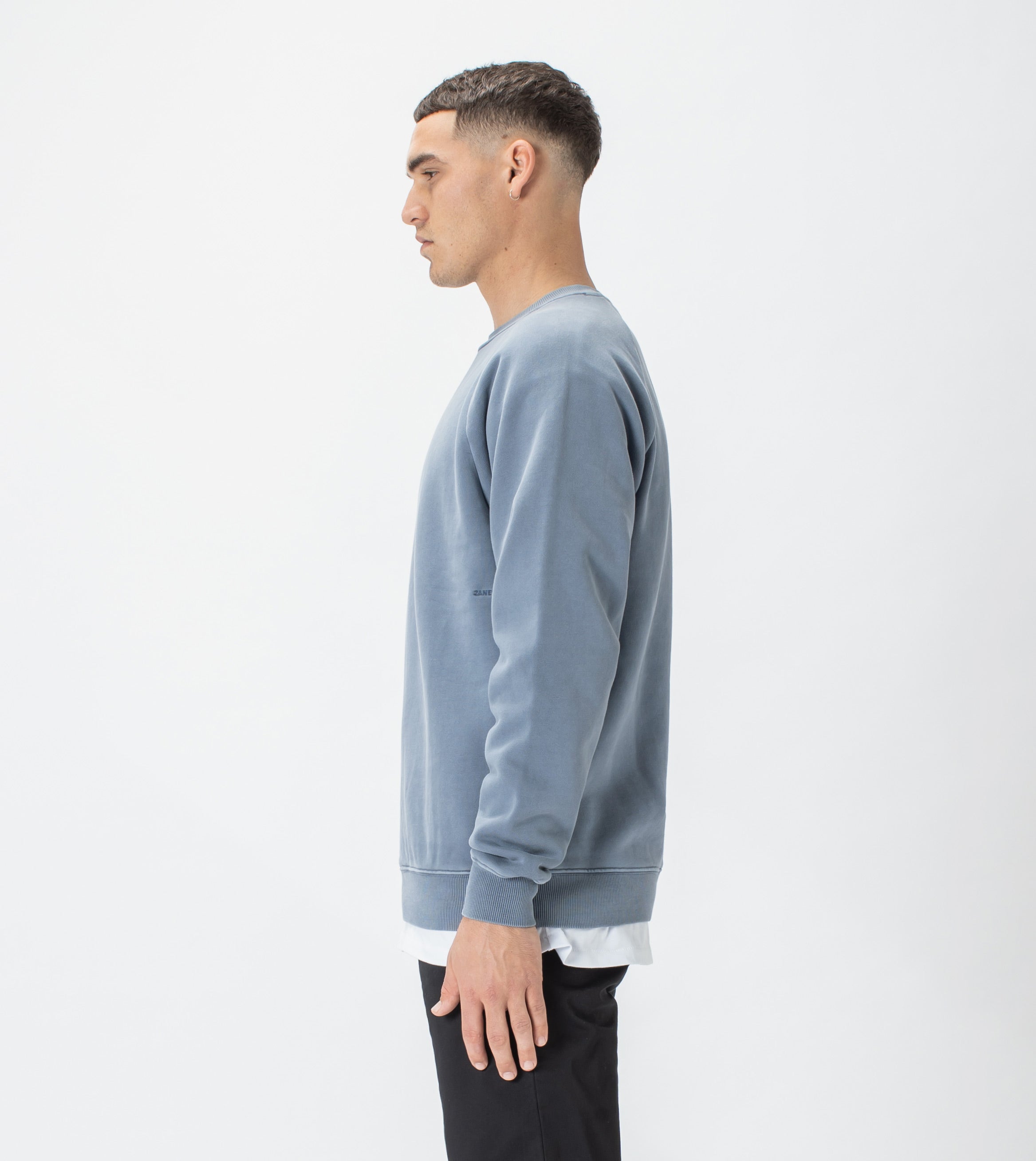 Field Lowgo Raglan Crew Sweat GD Chalk Blue