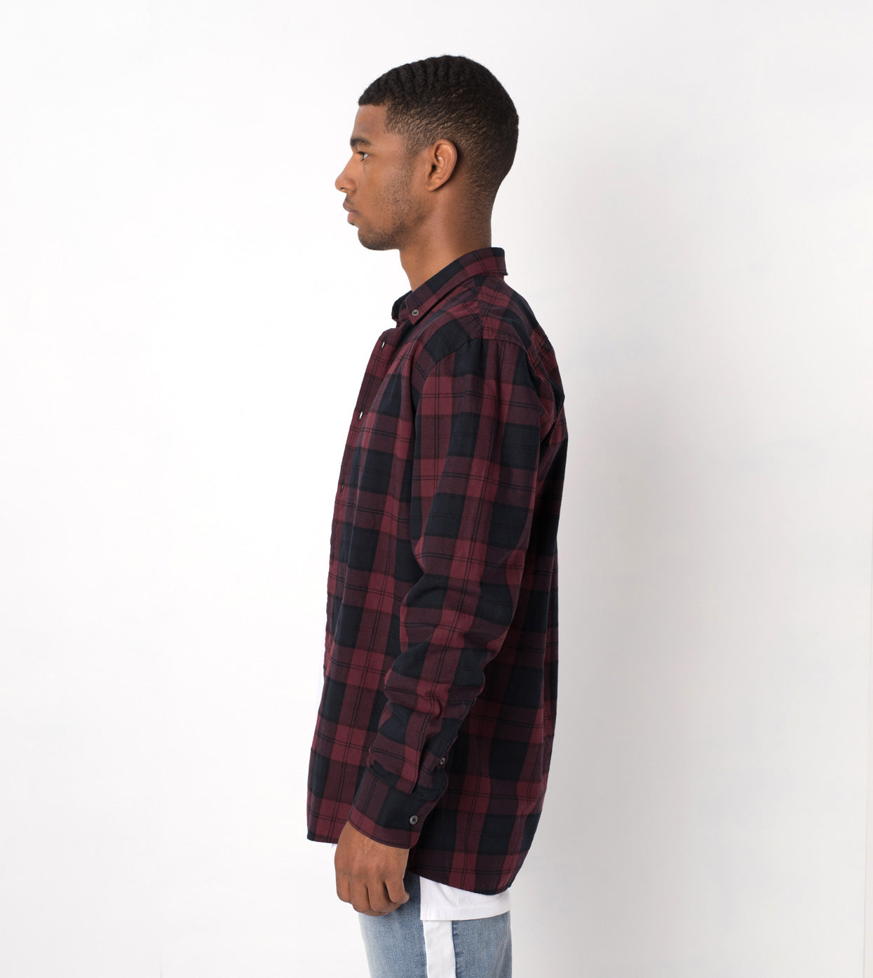 Flannel LS Shirt Black/Port