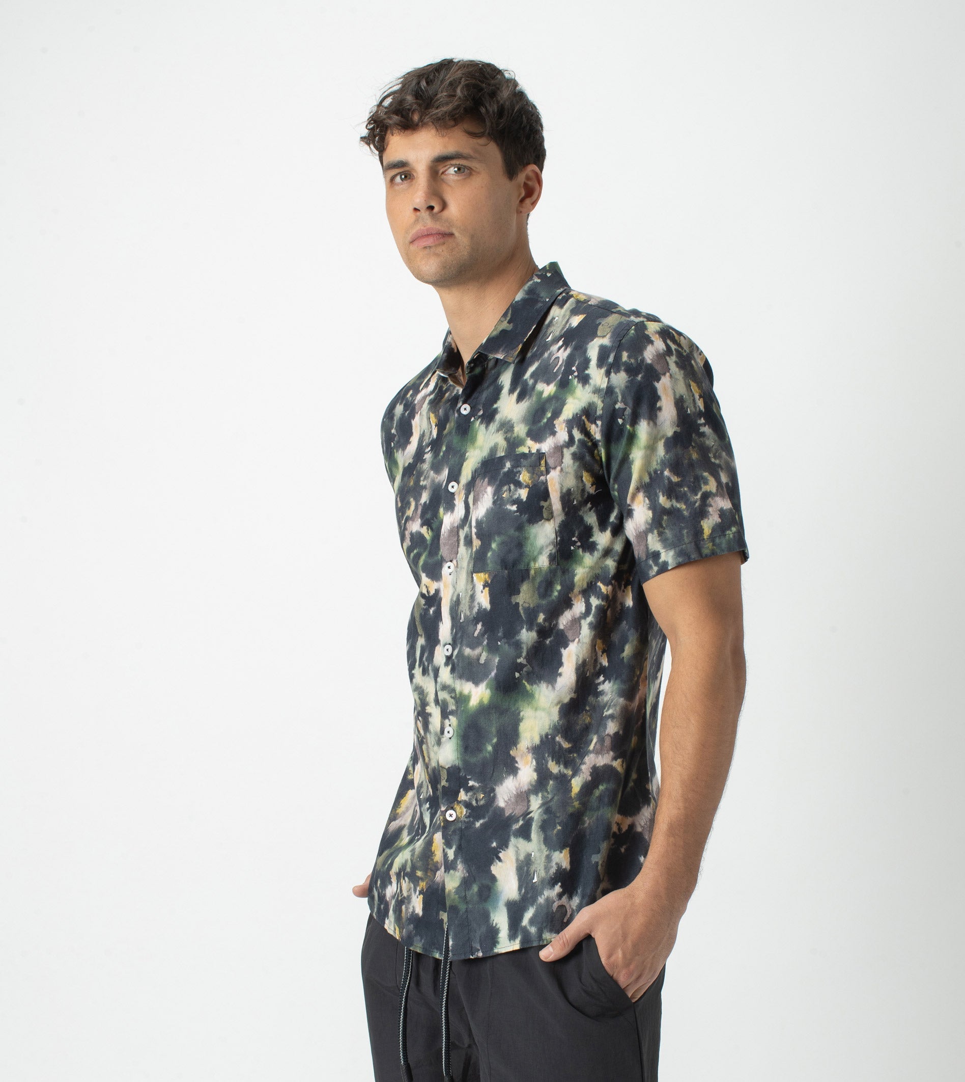 Foliage SS Shirt Moss Multi