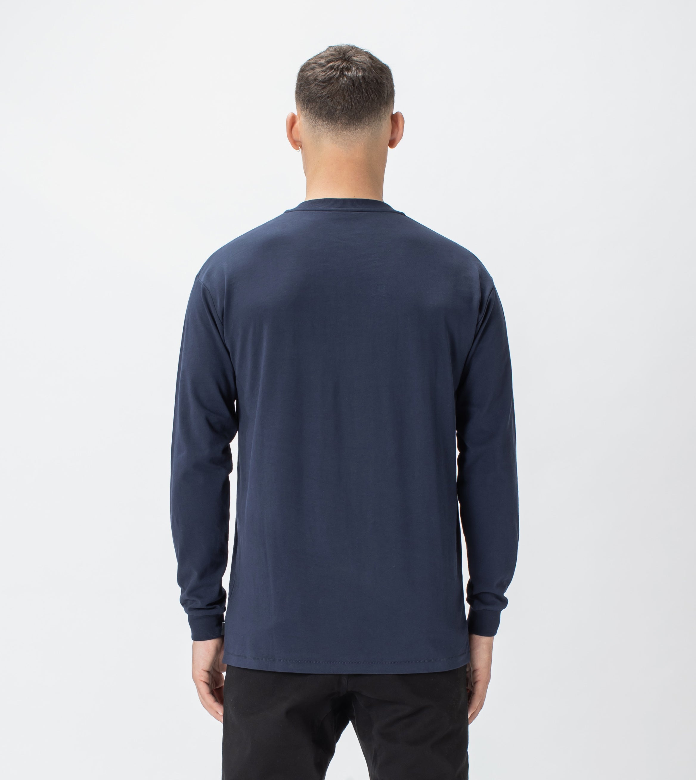 Henley LS Tee Indigo