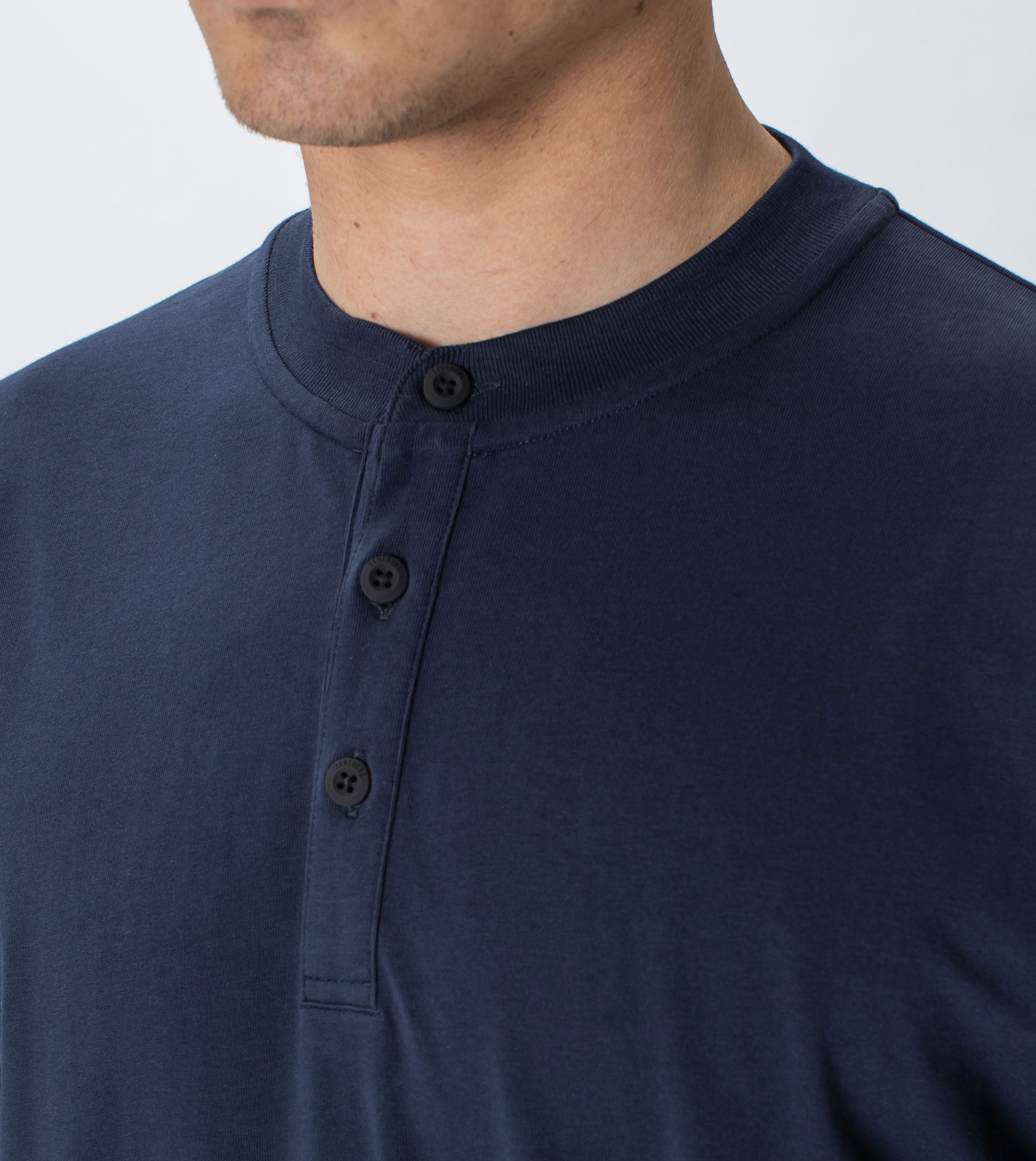 Henley LS Tee Indigo