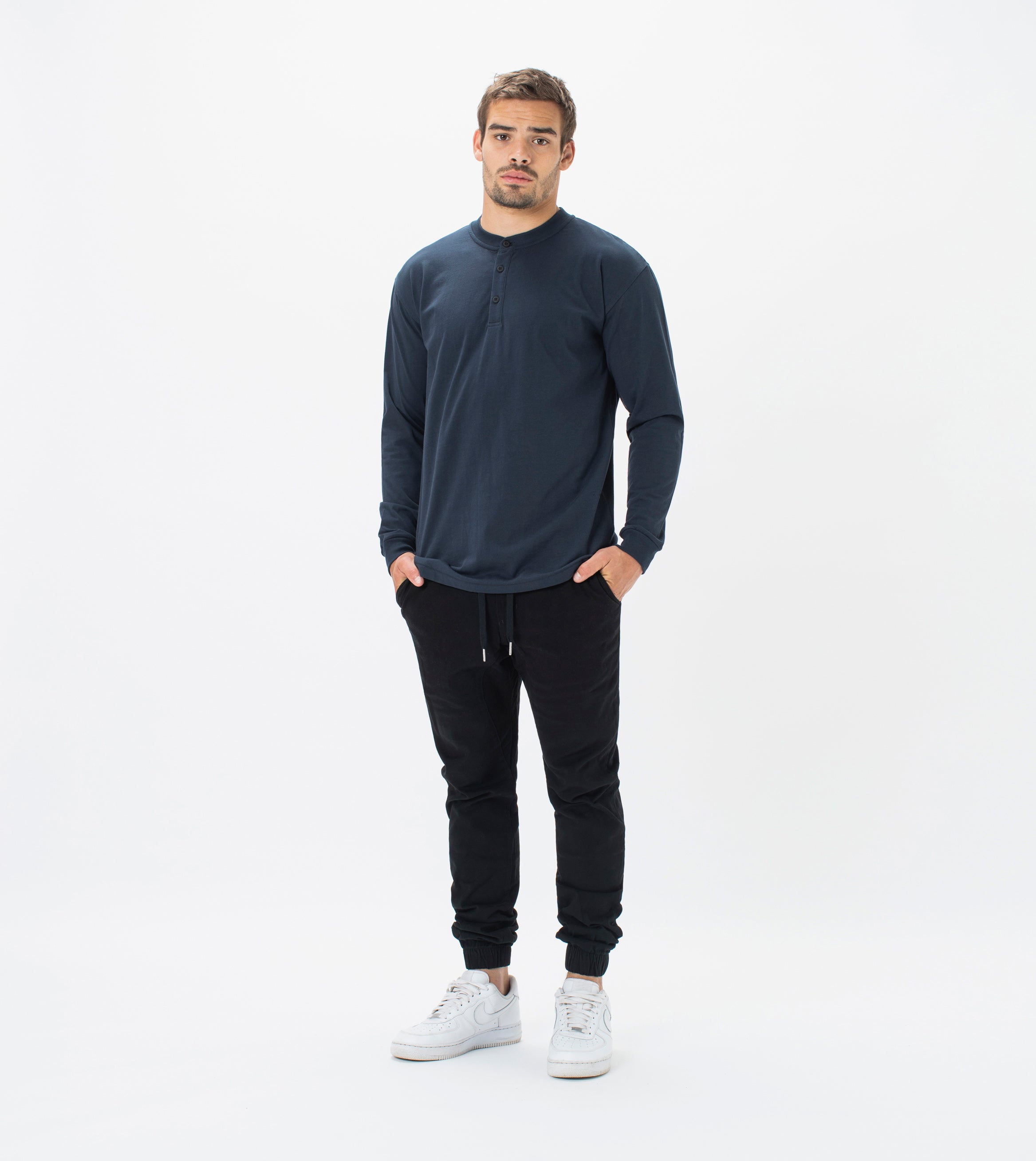 Henley LS Tee Ink