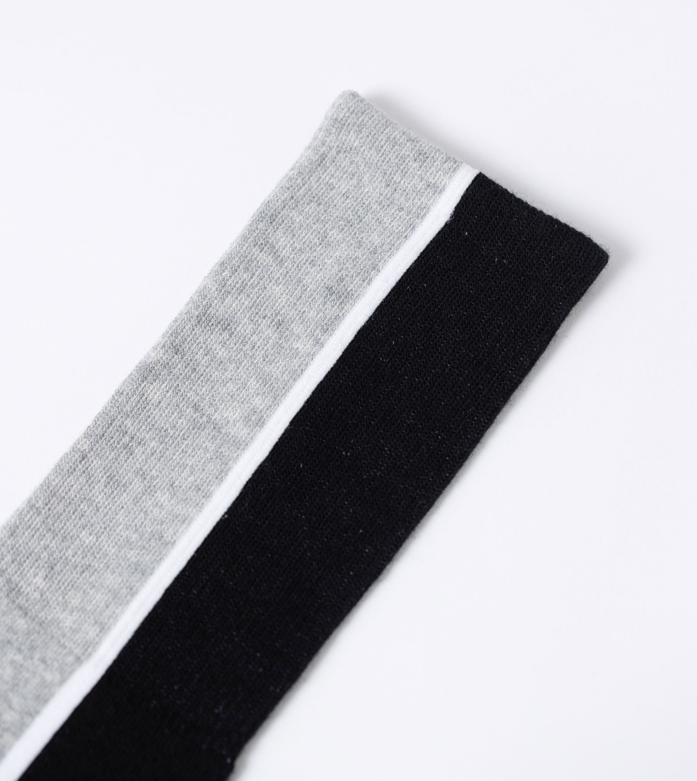 Split High Sock Silver Marle/Black (2 Pack)