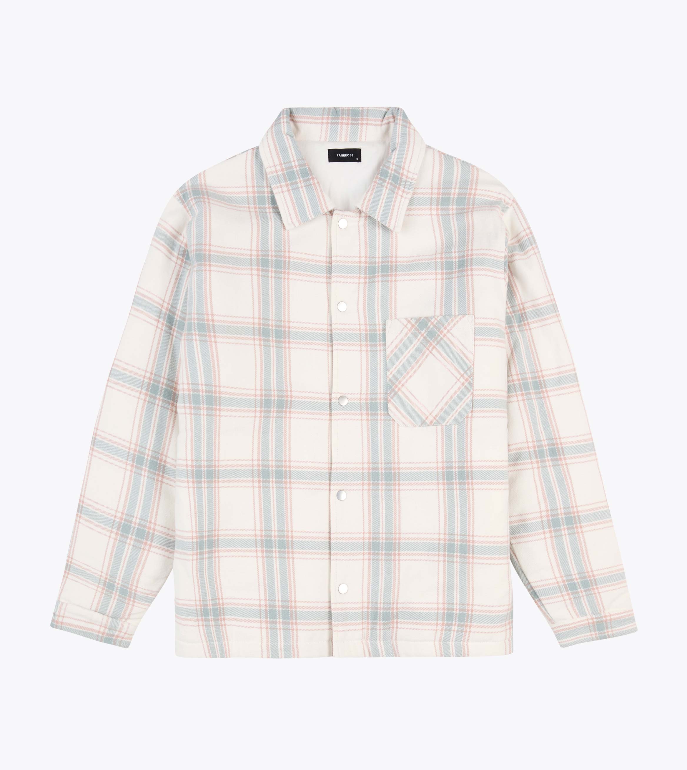 Hike Plaid Overshirt Vintage White/Lt Blue