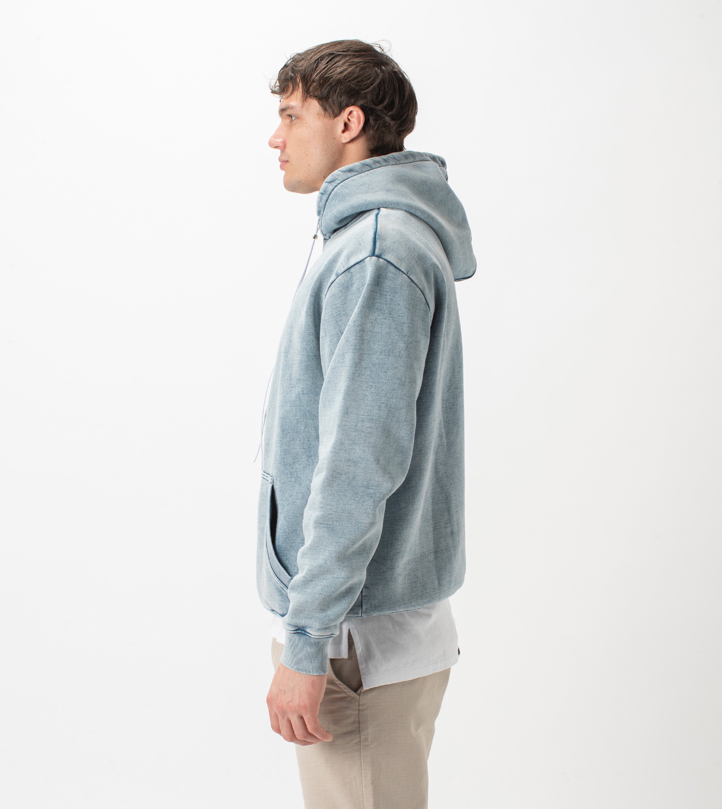 Imprint Lowgo Hood Sweat Salt Blue