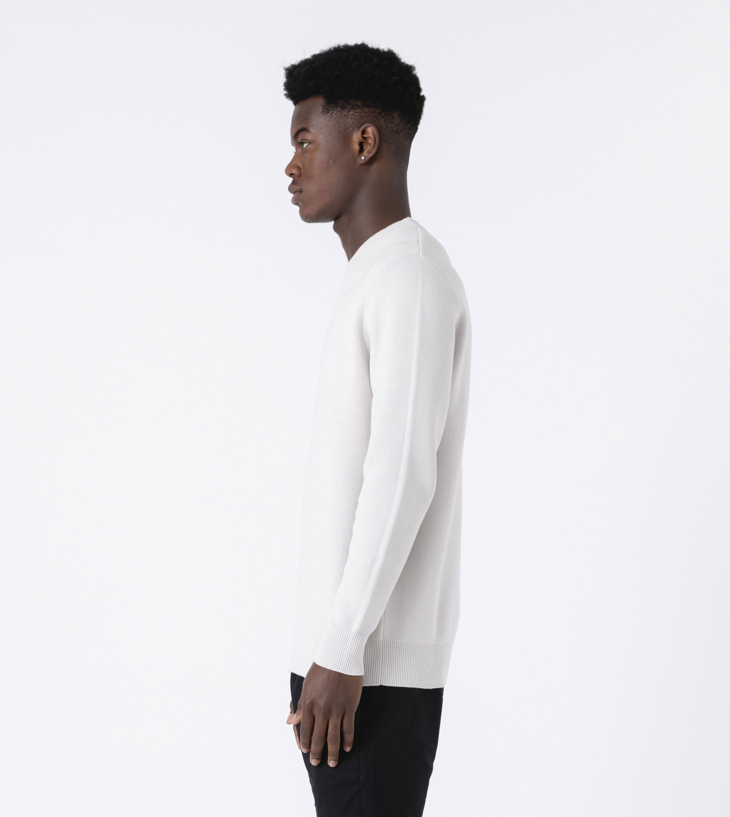Intarsia Crew Knit Frost