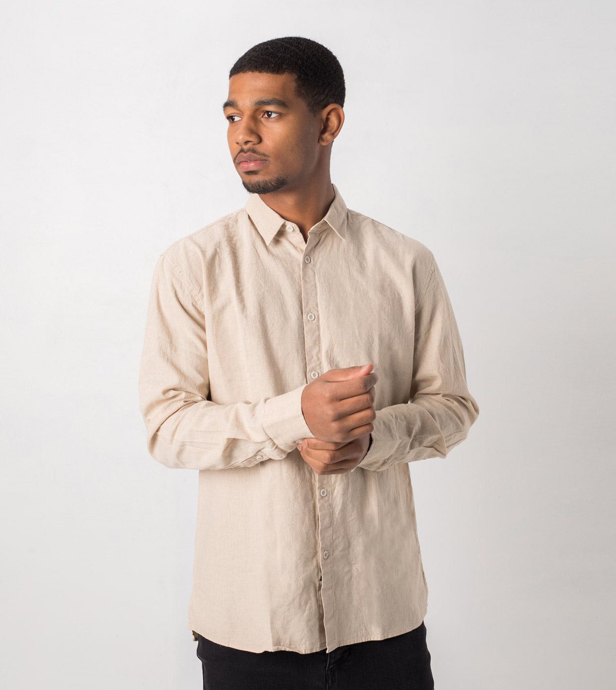 JY Linen LS Shirt Natural