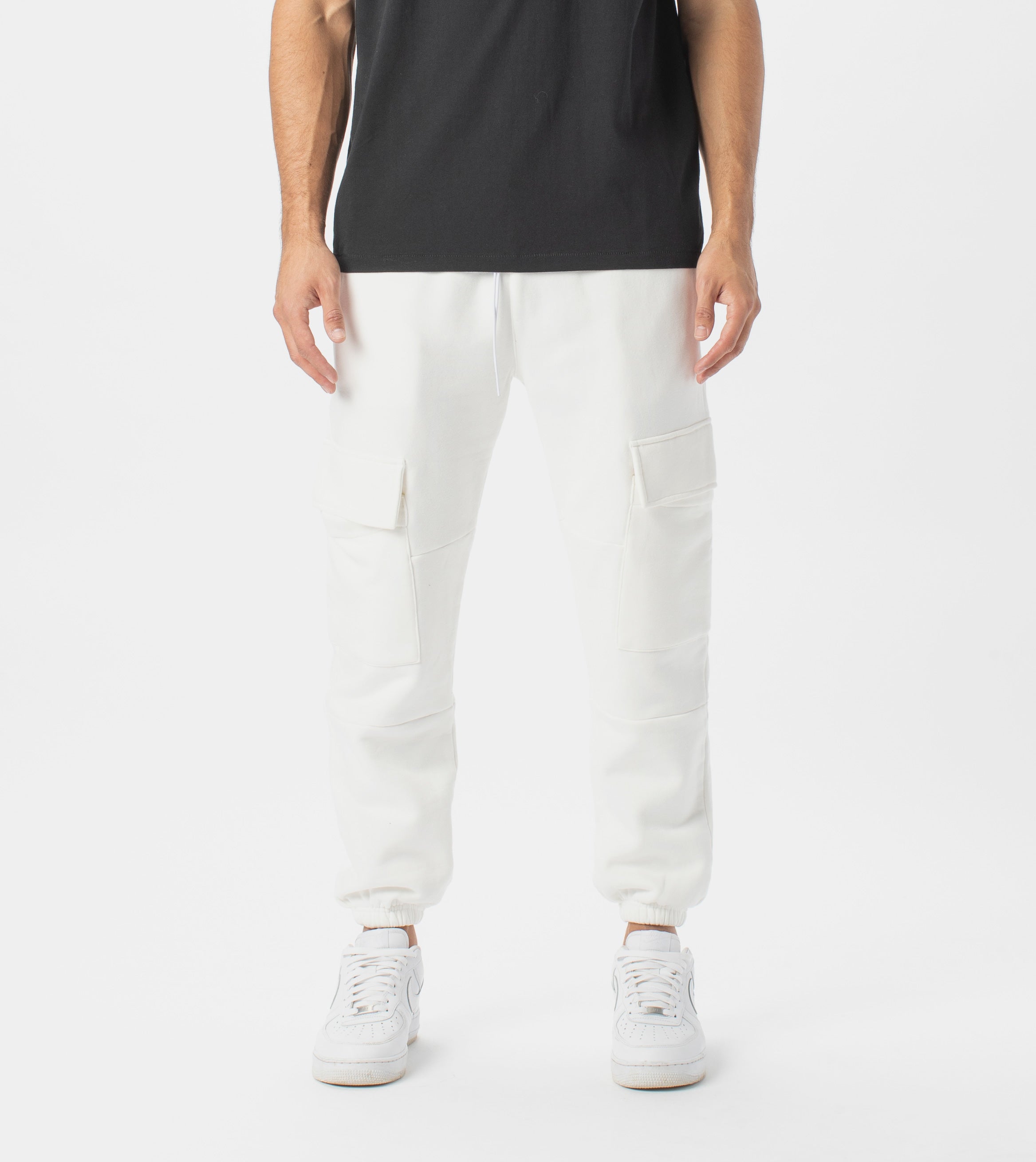 Jumpa Cargo Sweat Fleece Jogger Milk