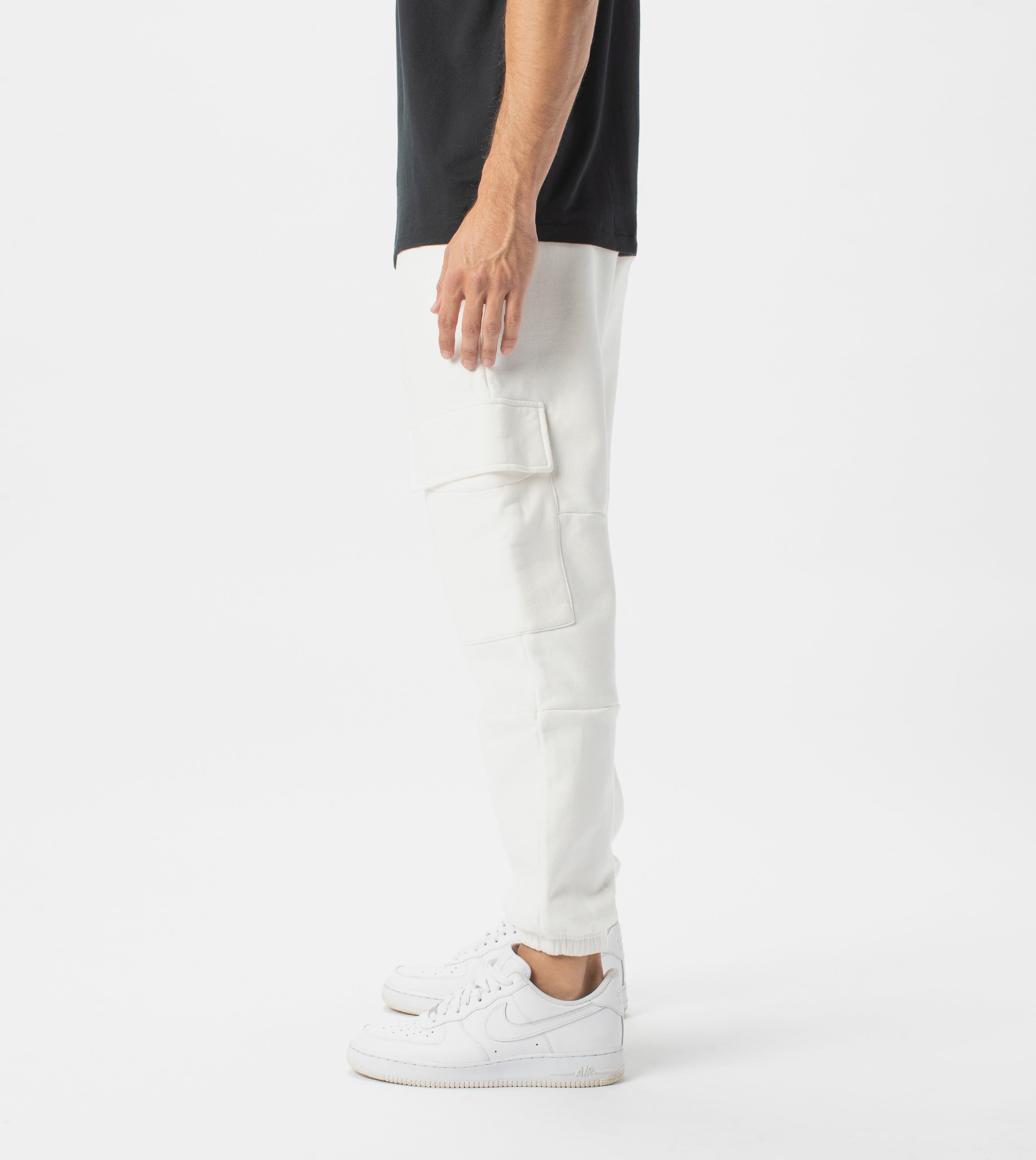 Jumpa Cargo Sweat Fleece Jogger Milk