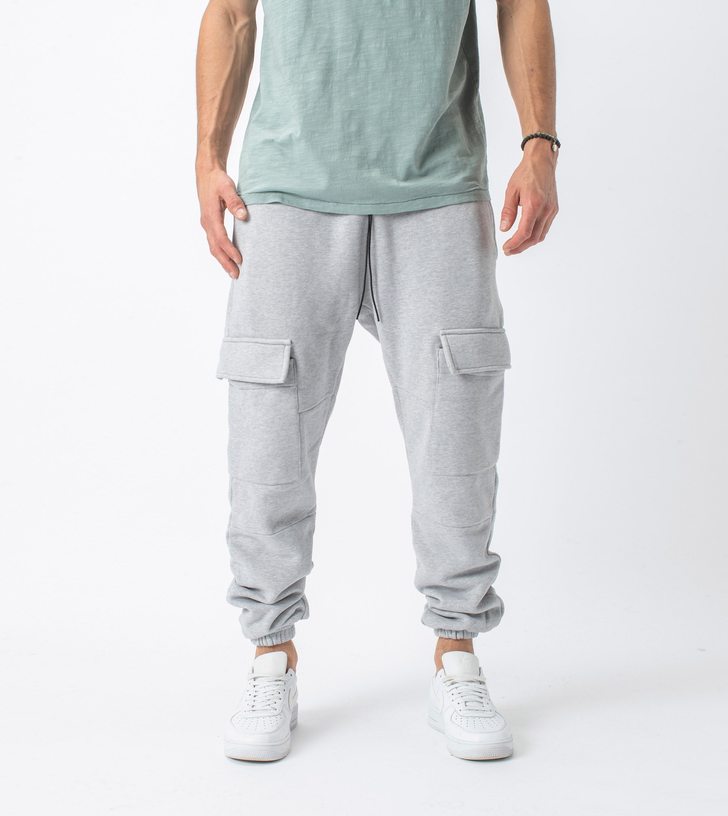 Jumpa Cargo Sweat Fleece Jogger Silver Marle