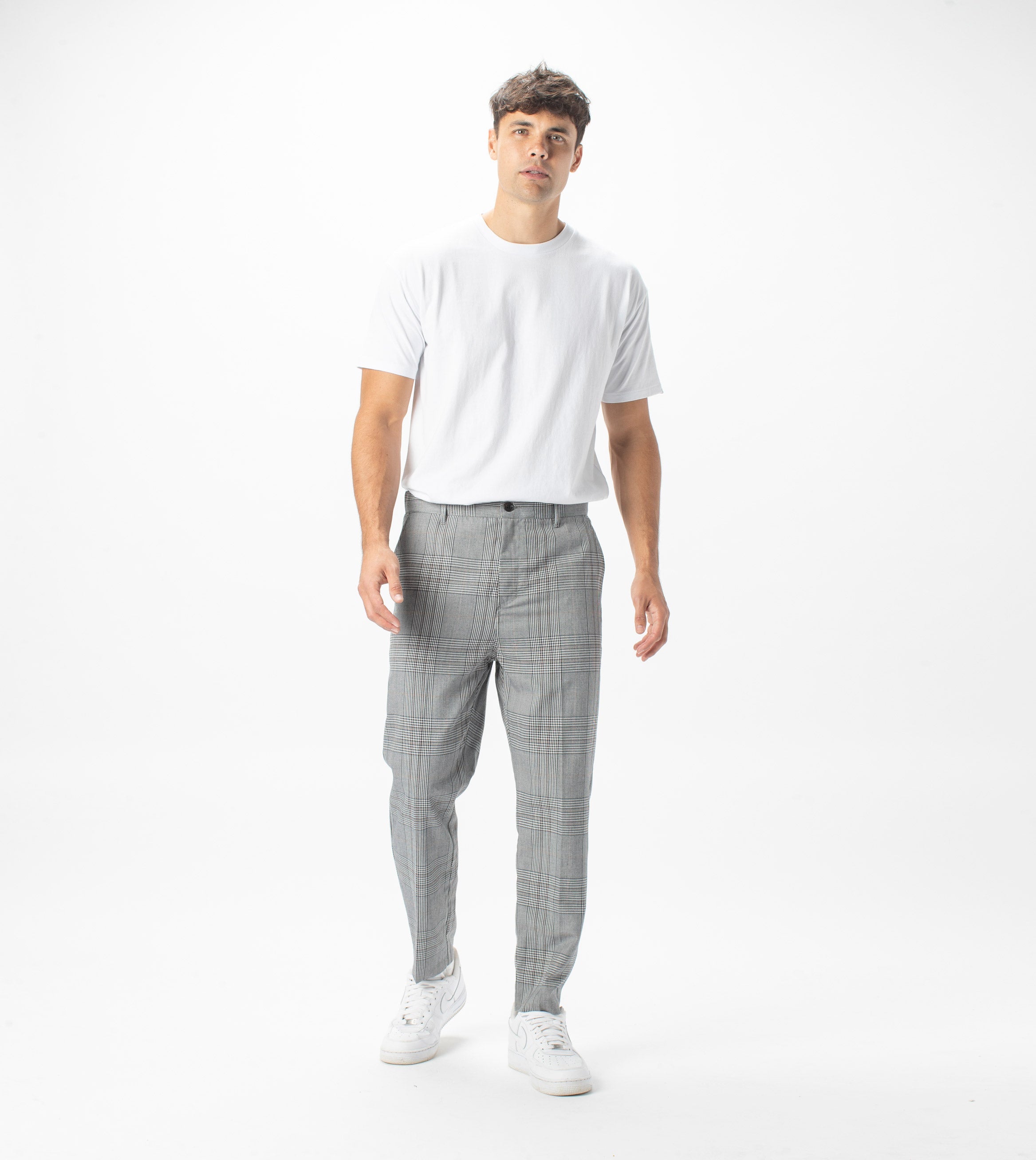 Jumpa Plaid Chino Pant Grey