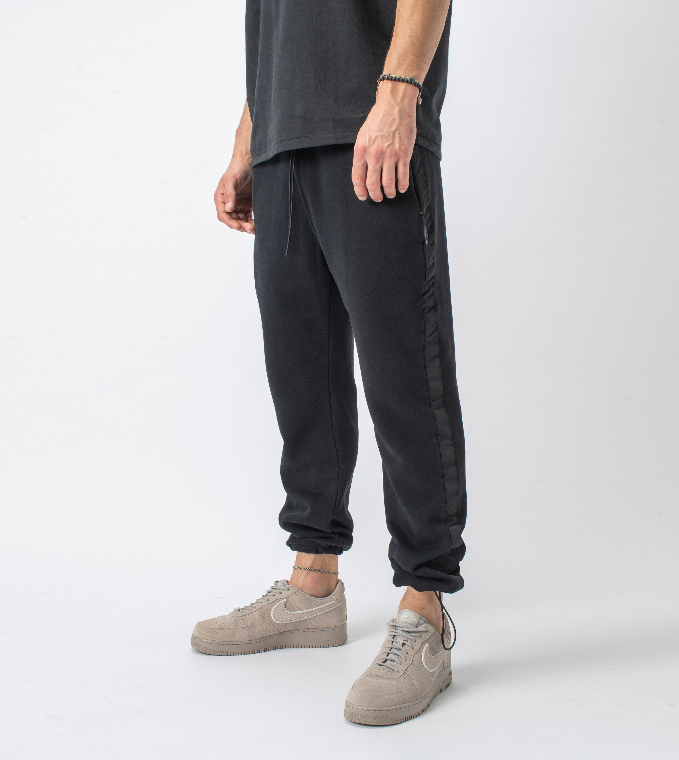 Jumpa Tape Sweat Fleece Jogger Smokey Black