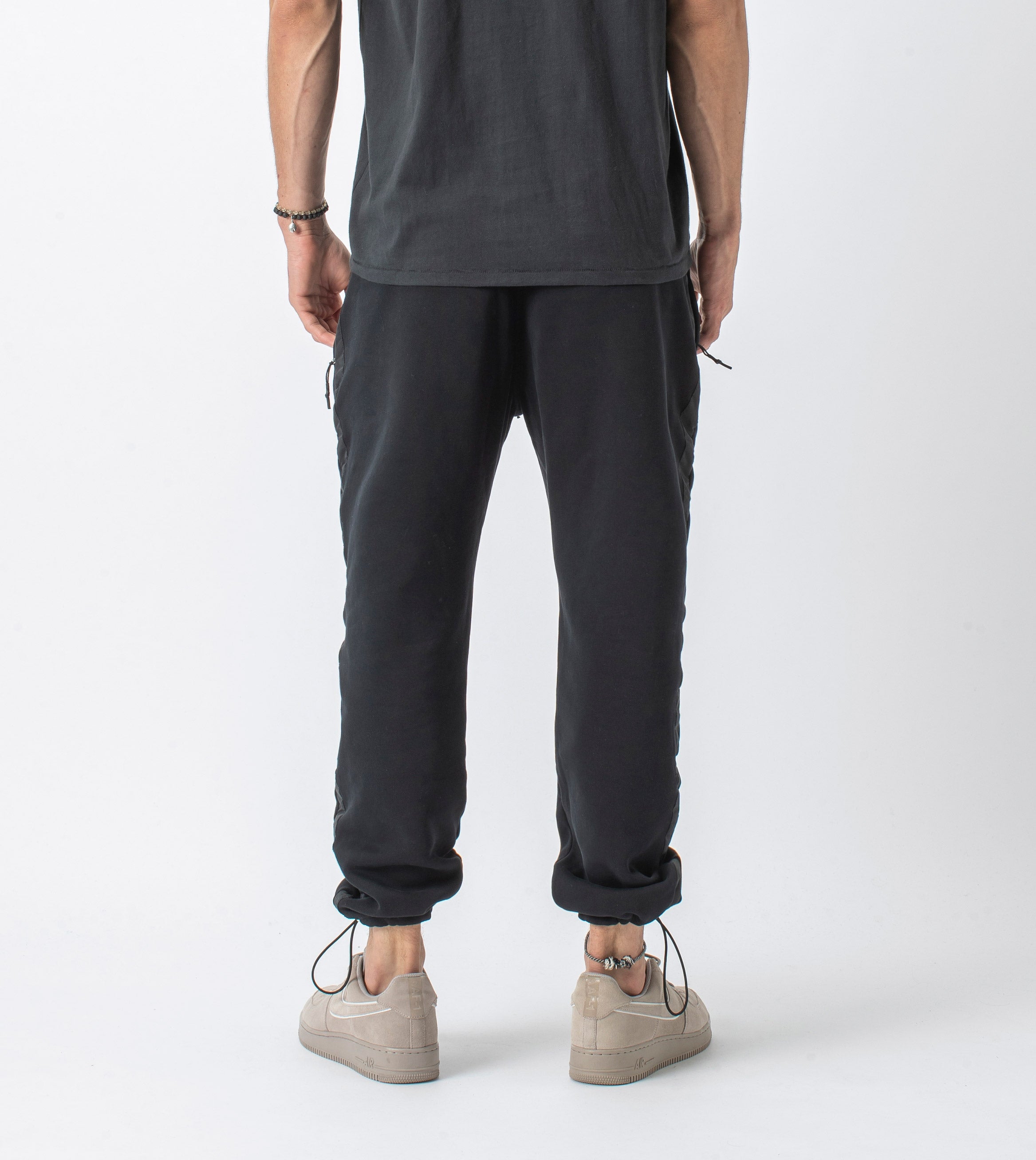 Jumpa Tape Sweat Fleece Jogger Smokey Black