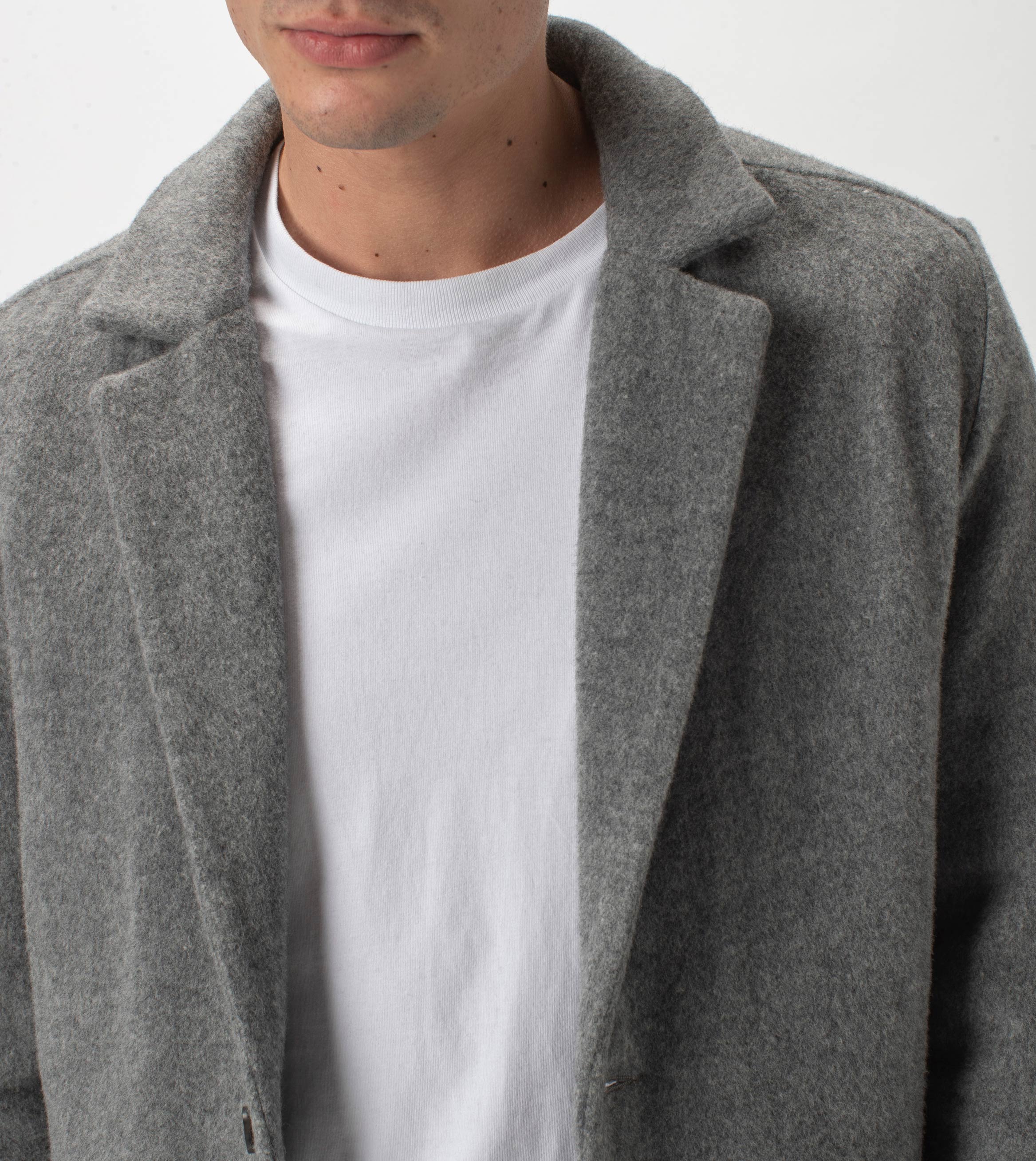 Kyoto Melton Jacket Grey Marle