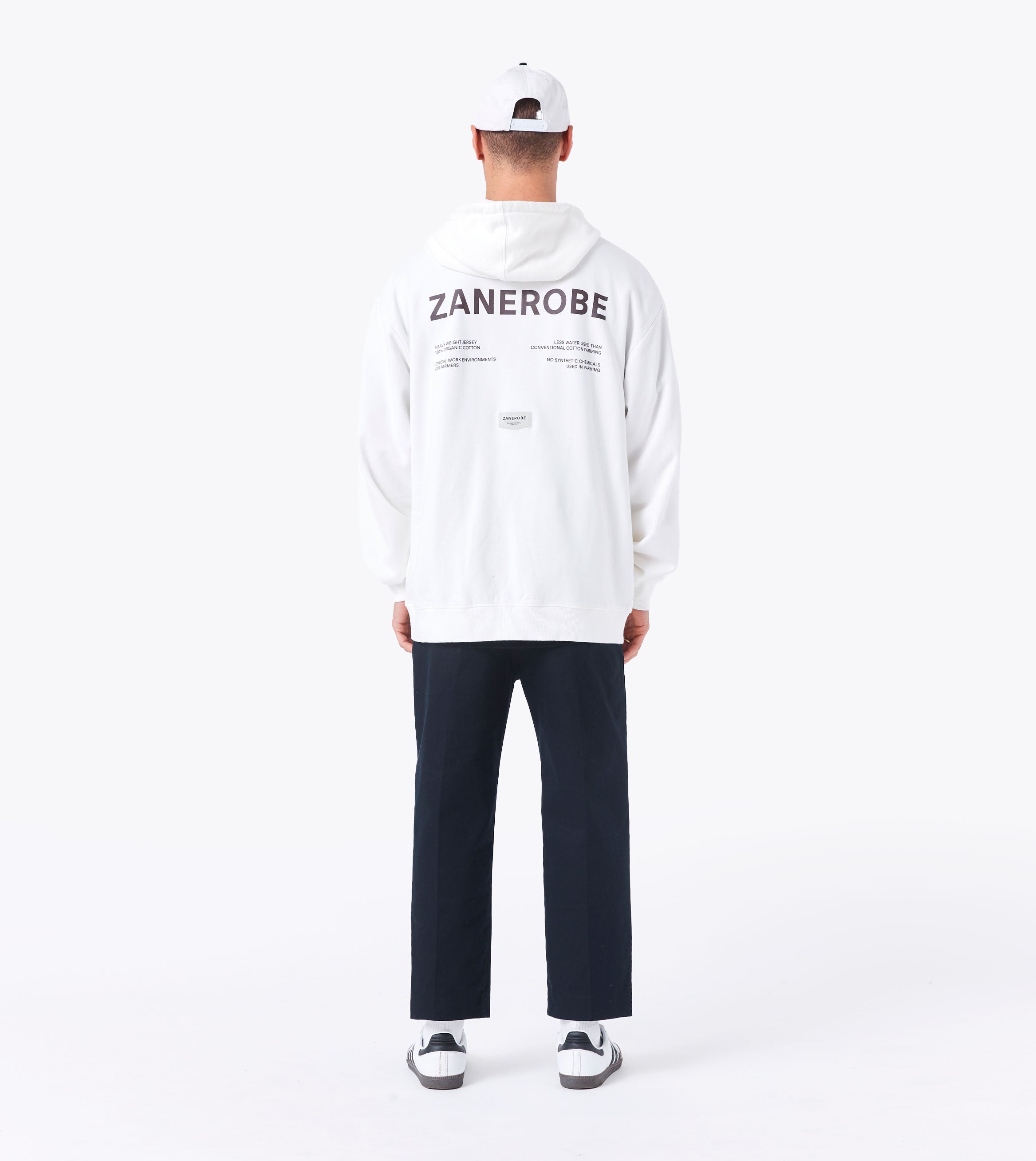 Label Orgo Hood Sweat Vintage White