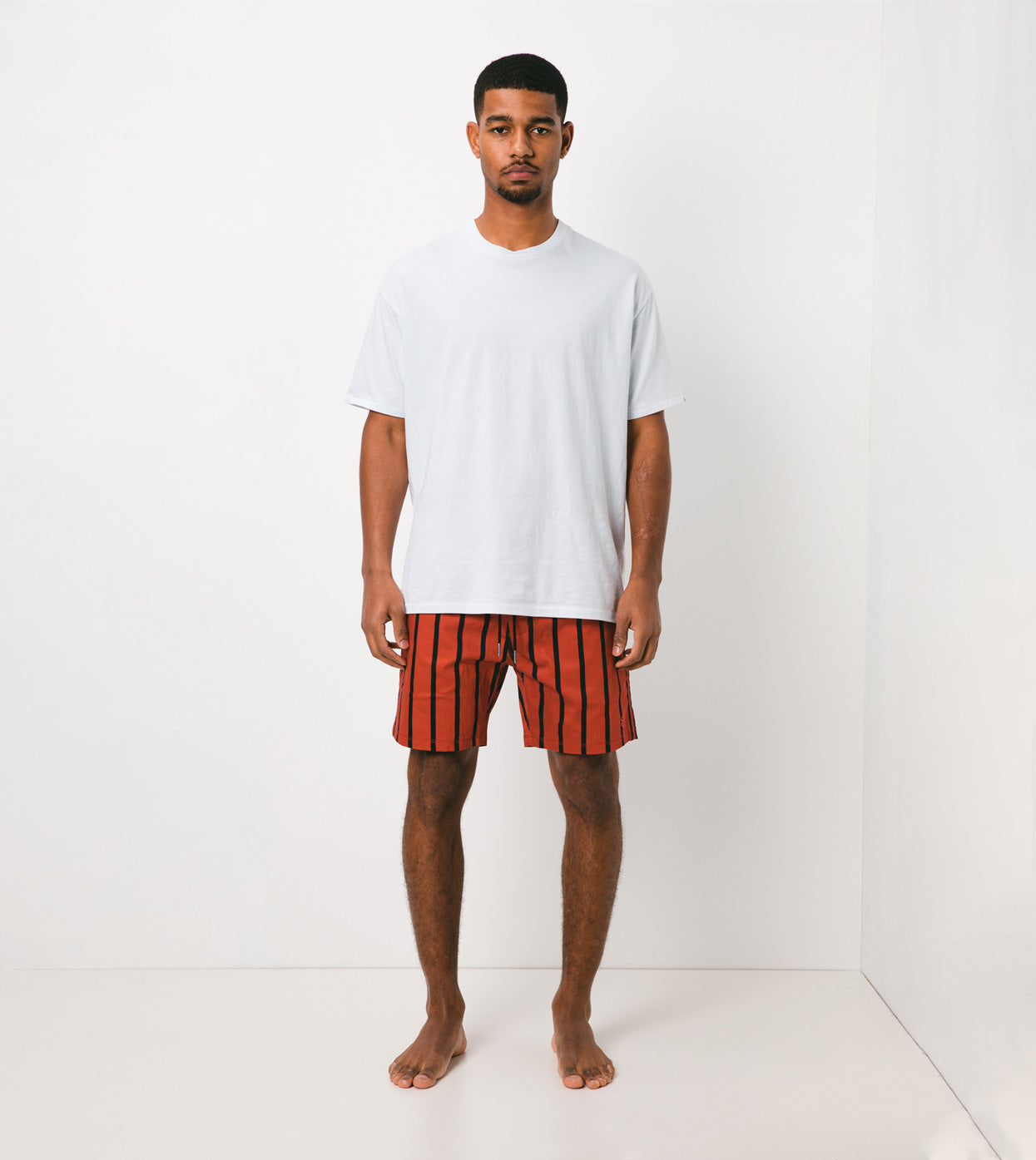 Pinstripe Laguna Short Clay/Vintage Black
