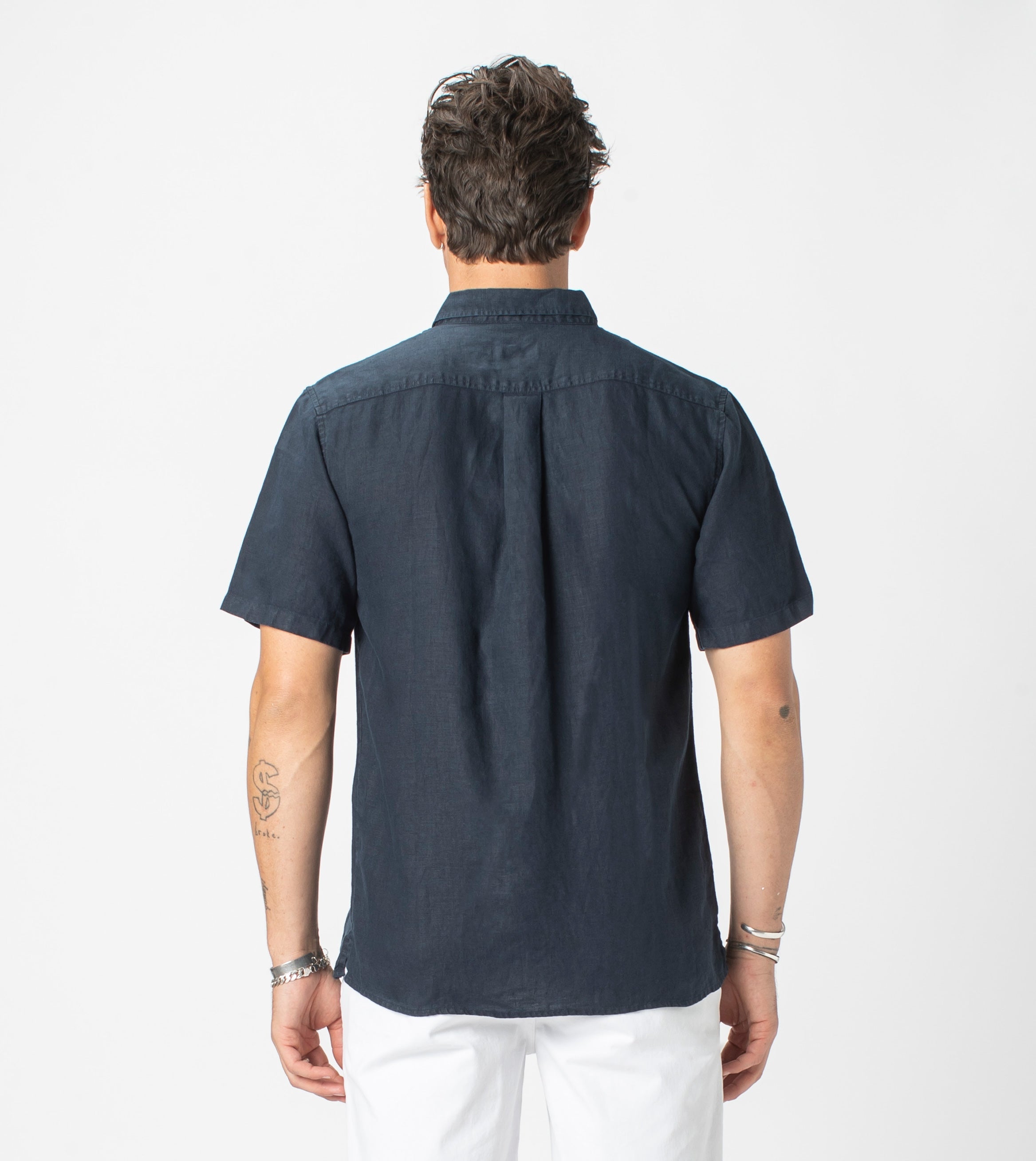 Linen SS Shirt Navy