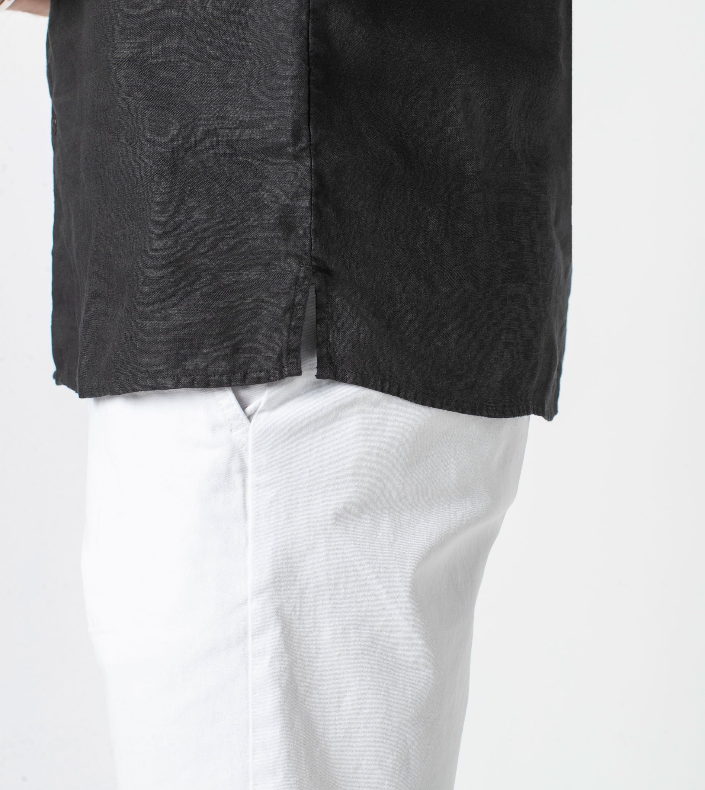 Linen SS Shirt Black