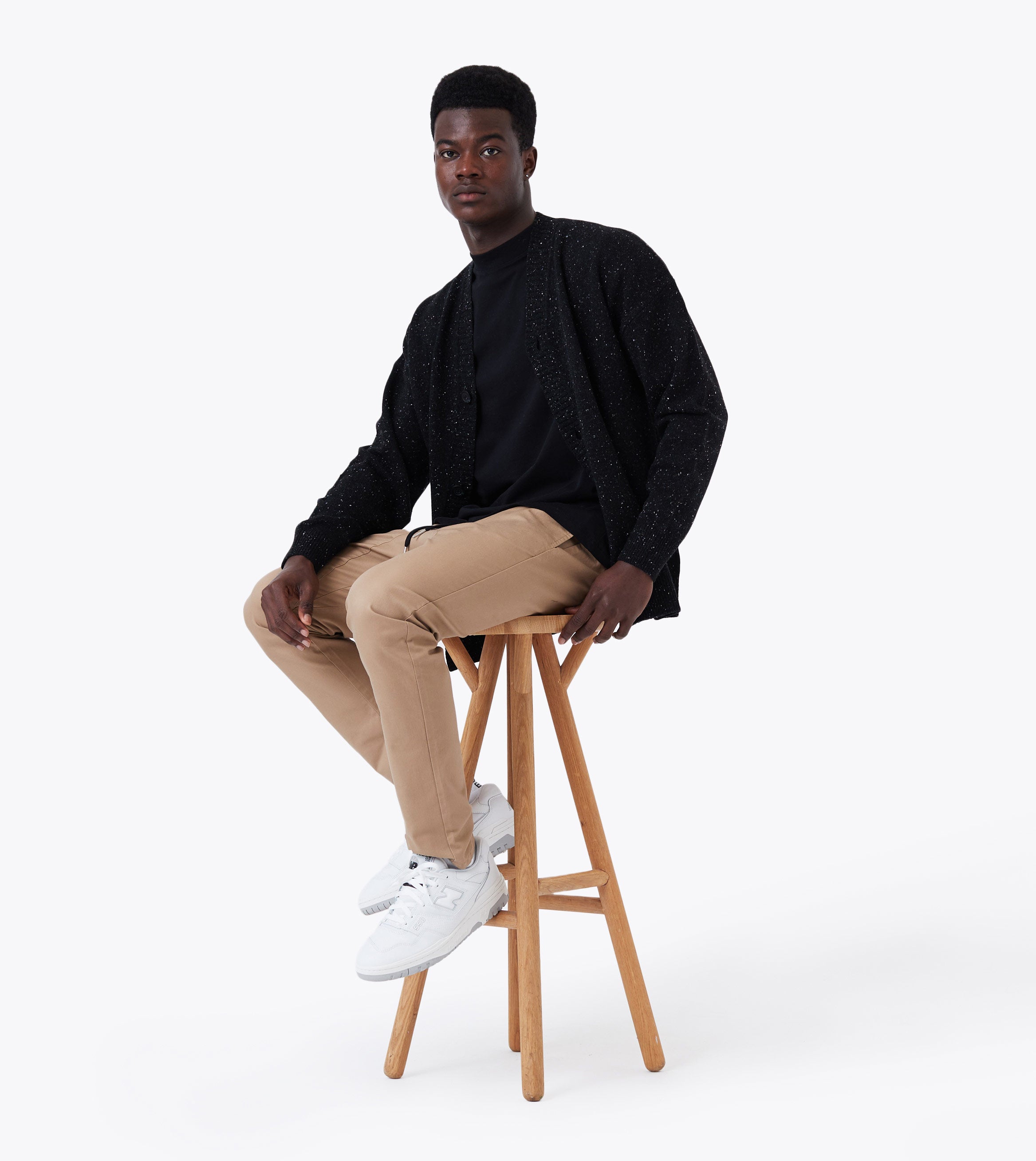 Lowgo Cardigan Black Flec