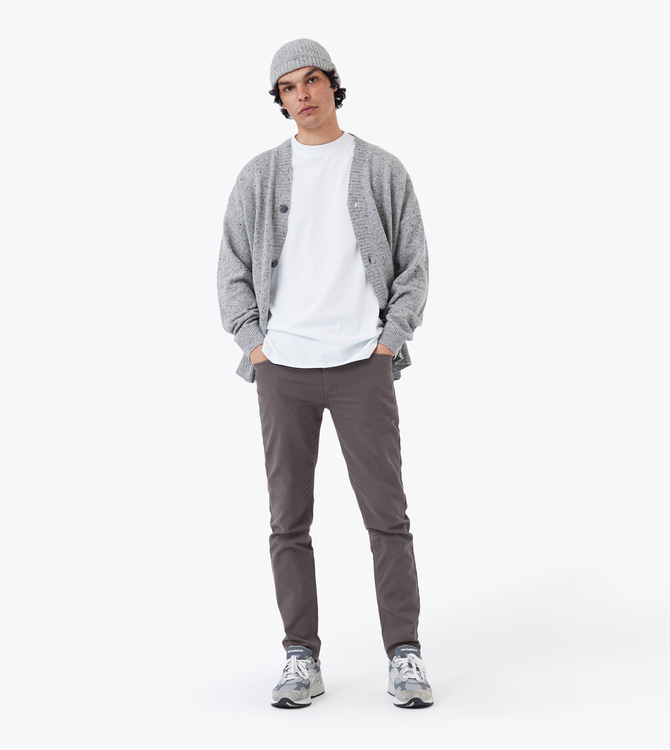 Lowgo Cardigan Grey Flec