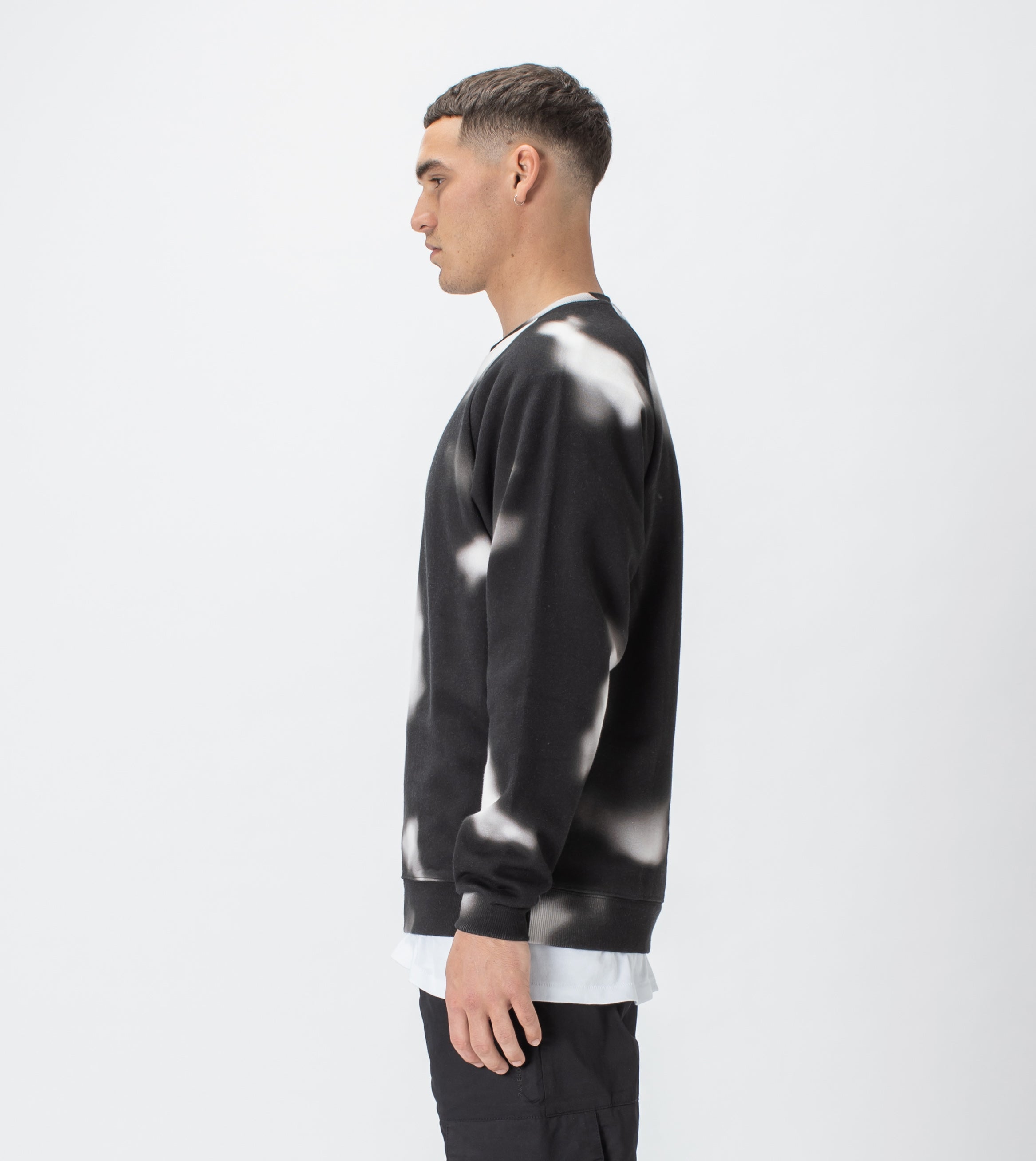 Patch Lowgo Raglan Crew Sweat Black/Milk