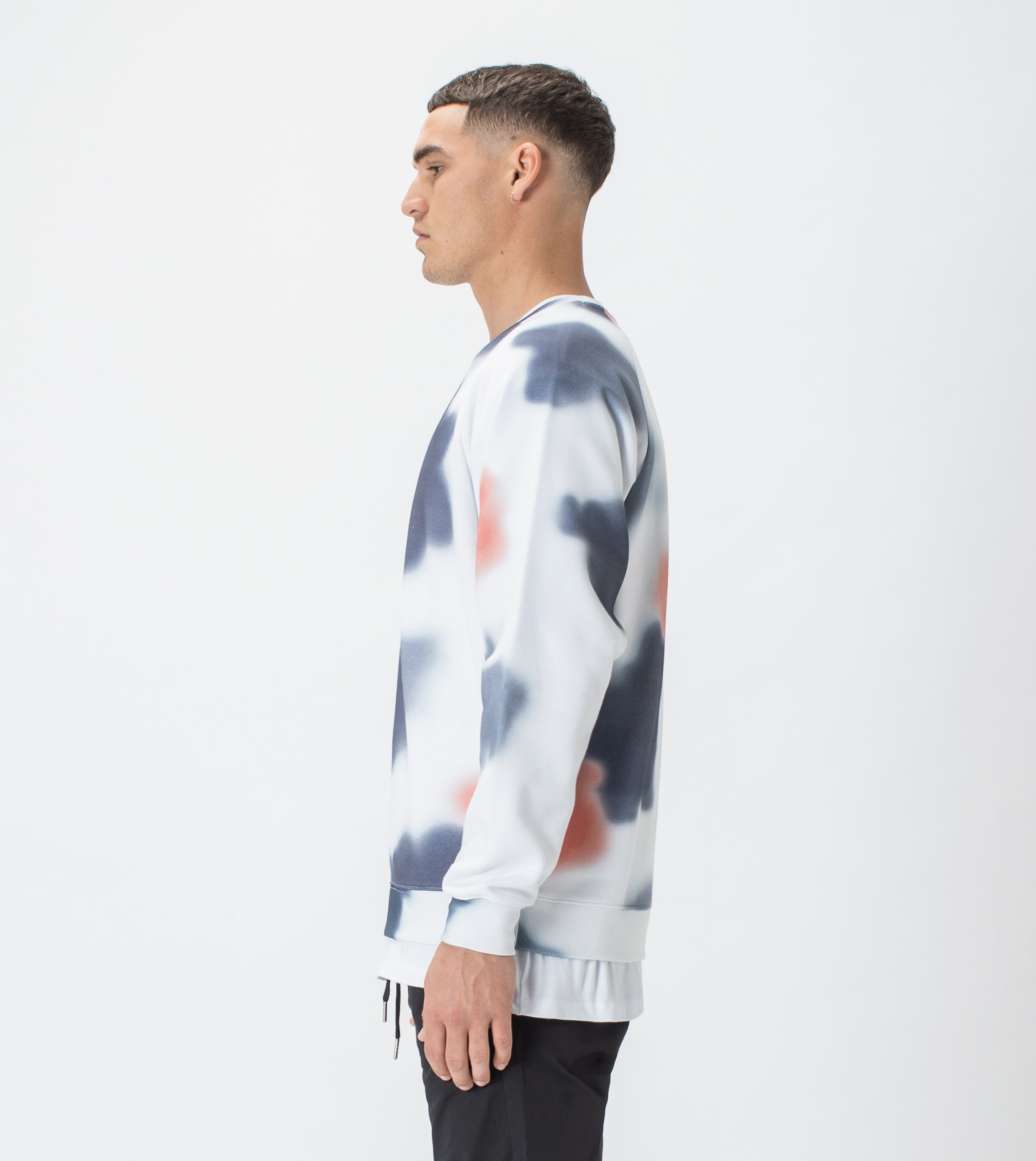 Patch Lowgo Raglan Crew Sweat White/Multi - Sale