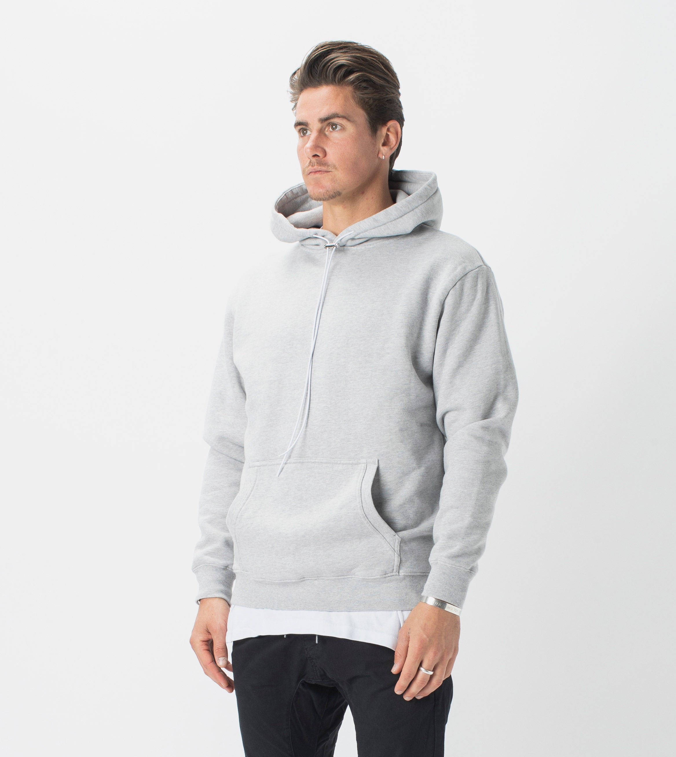Lowgo Hood Sweat Silver Marle