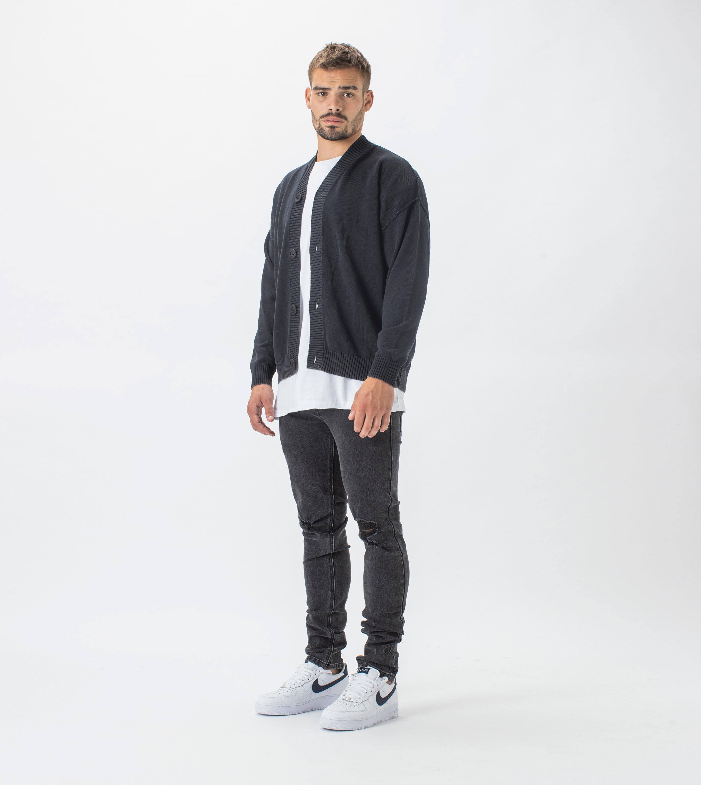 Lowgo LS Cardigan Black