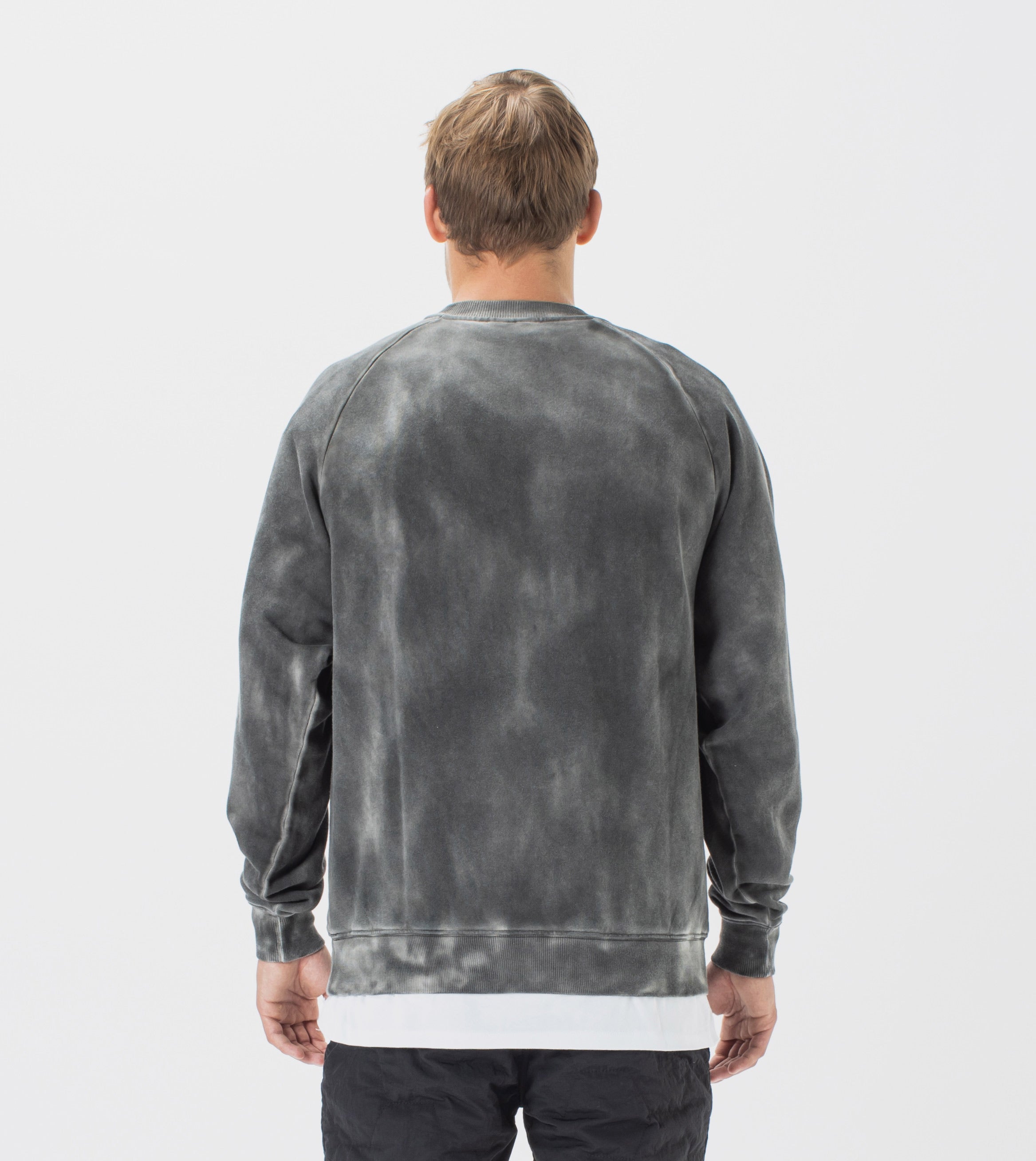 Marble Lowgo Raglan Crew Sweat GD Black
