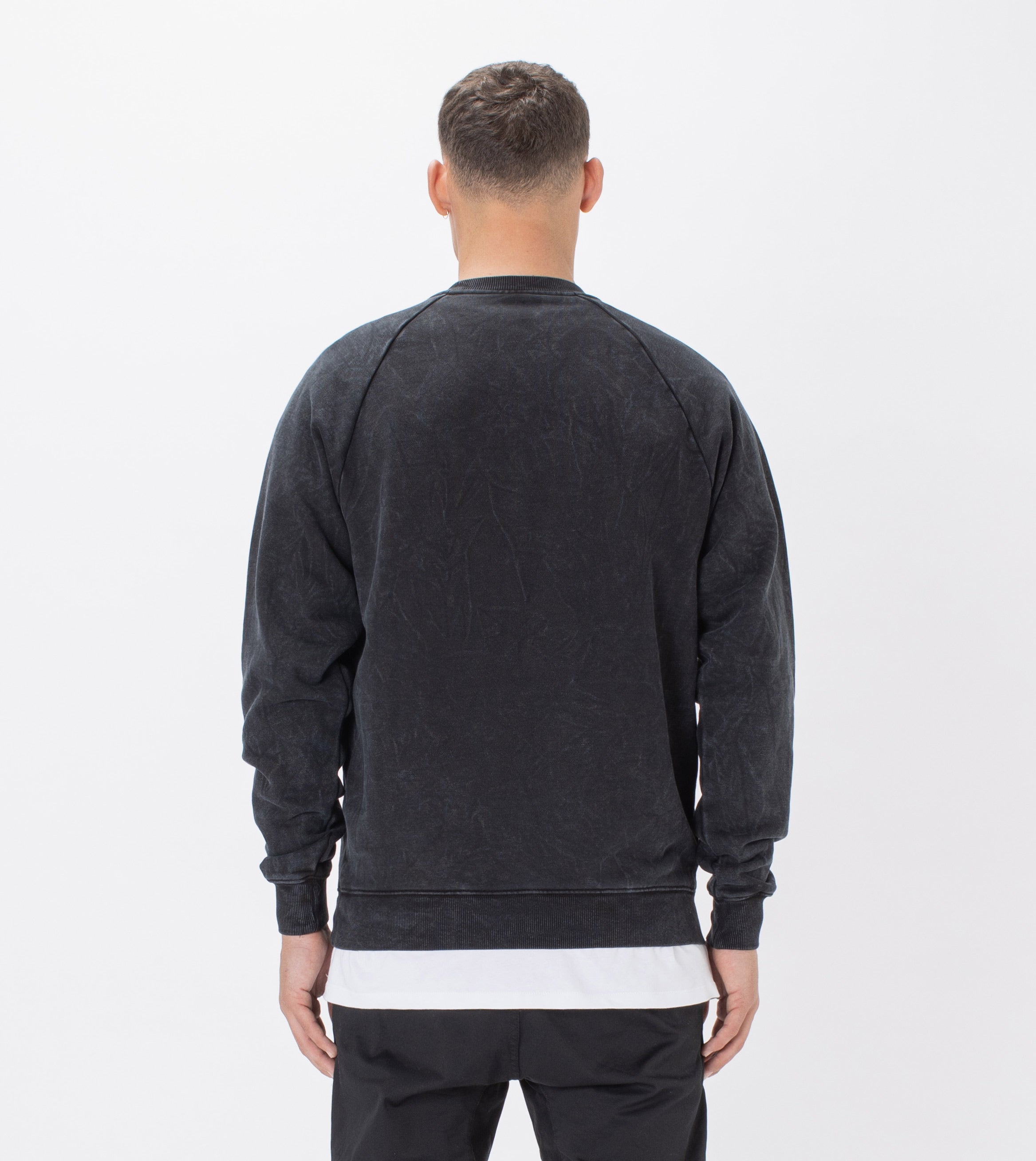Lowgo Raglan Crew Sweat Black Salt