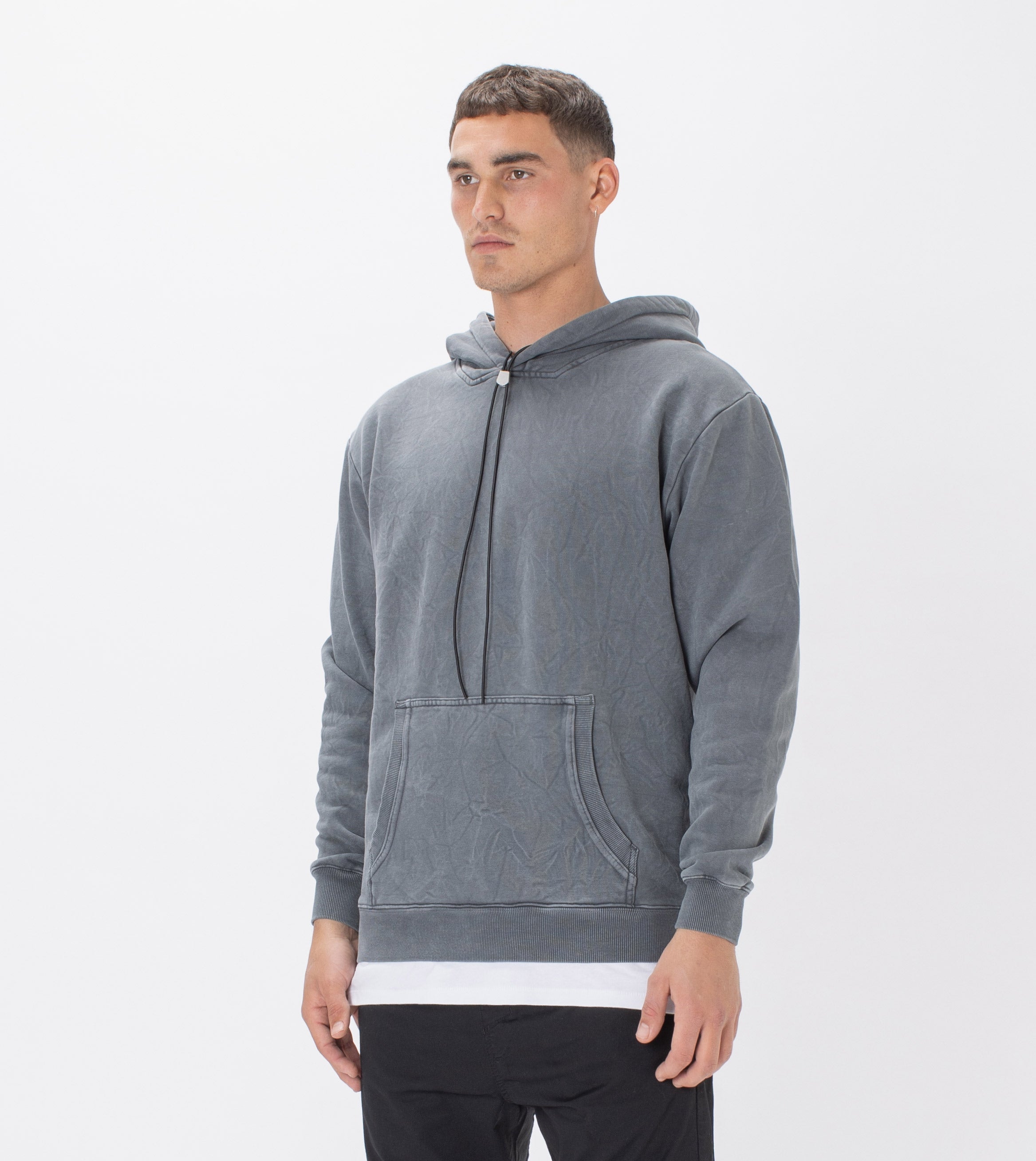 Lowgo Hood Sweat Grey Salt