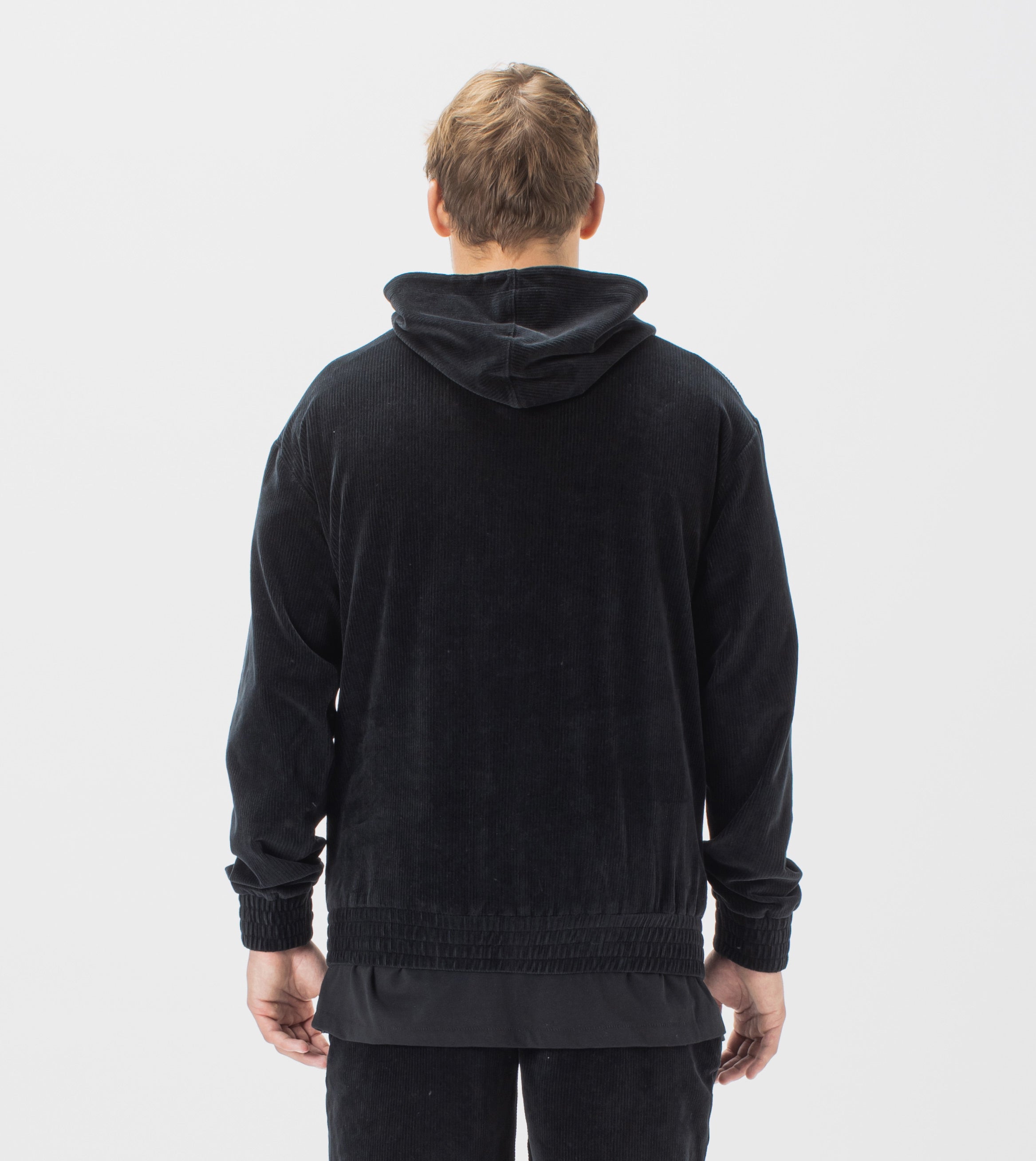 Lowgo Velour Hood Sweat Black