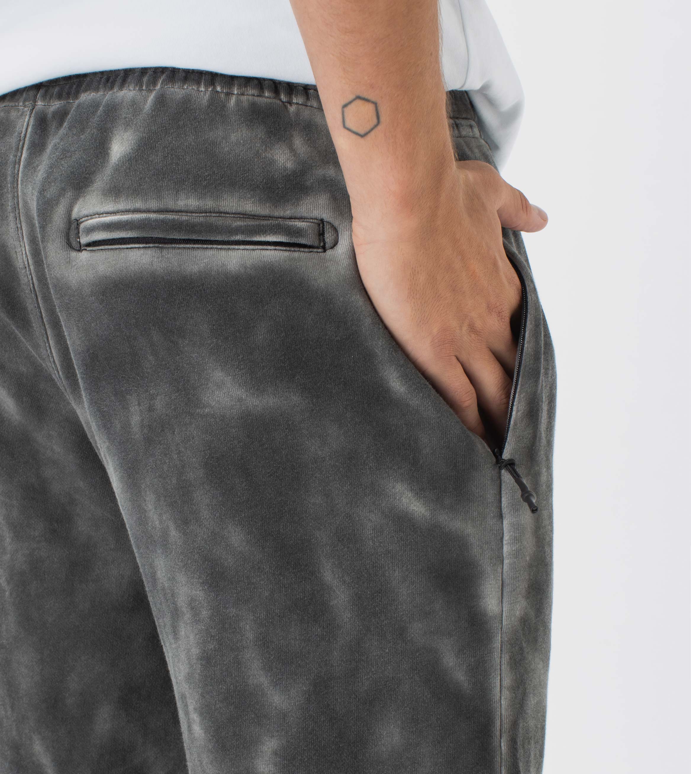 Marble Jumpa Fleece Short GD Black