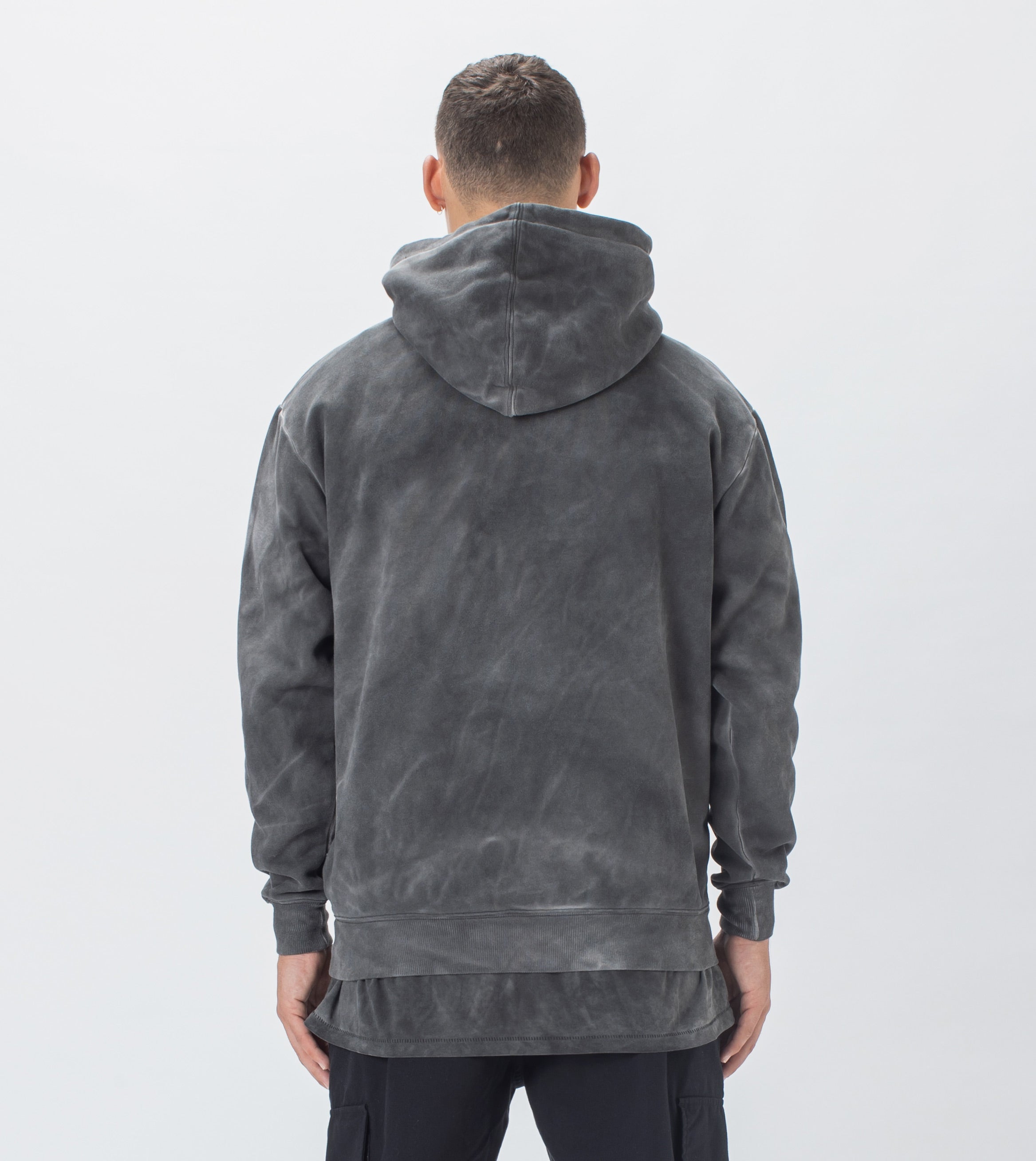 Marble Lowgo Hood Sweat GD Black