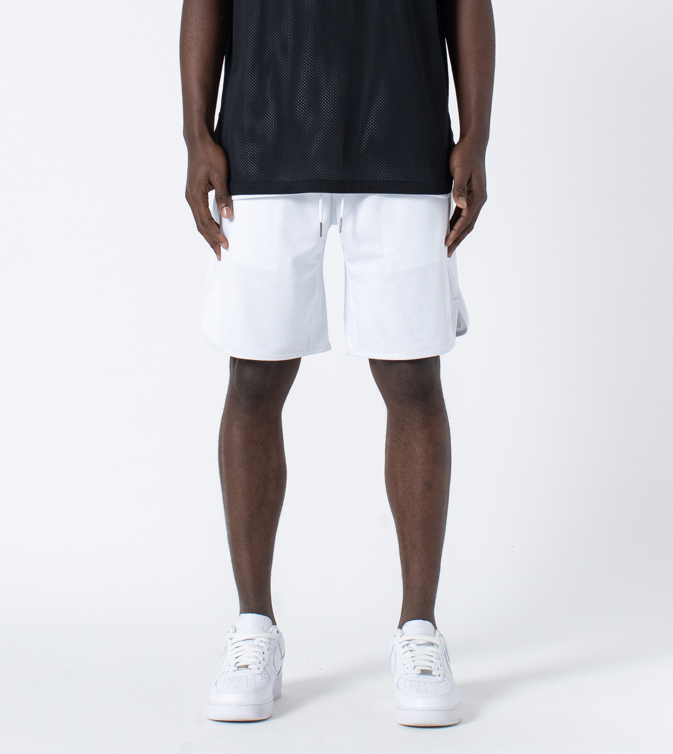 Mesh Basketball Short White