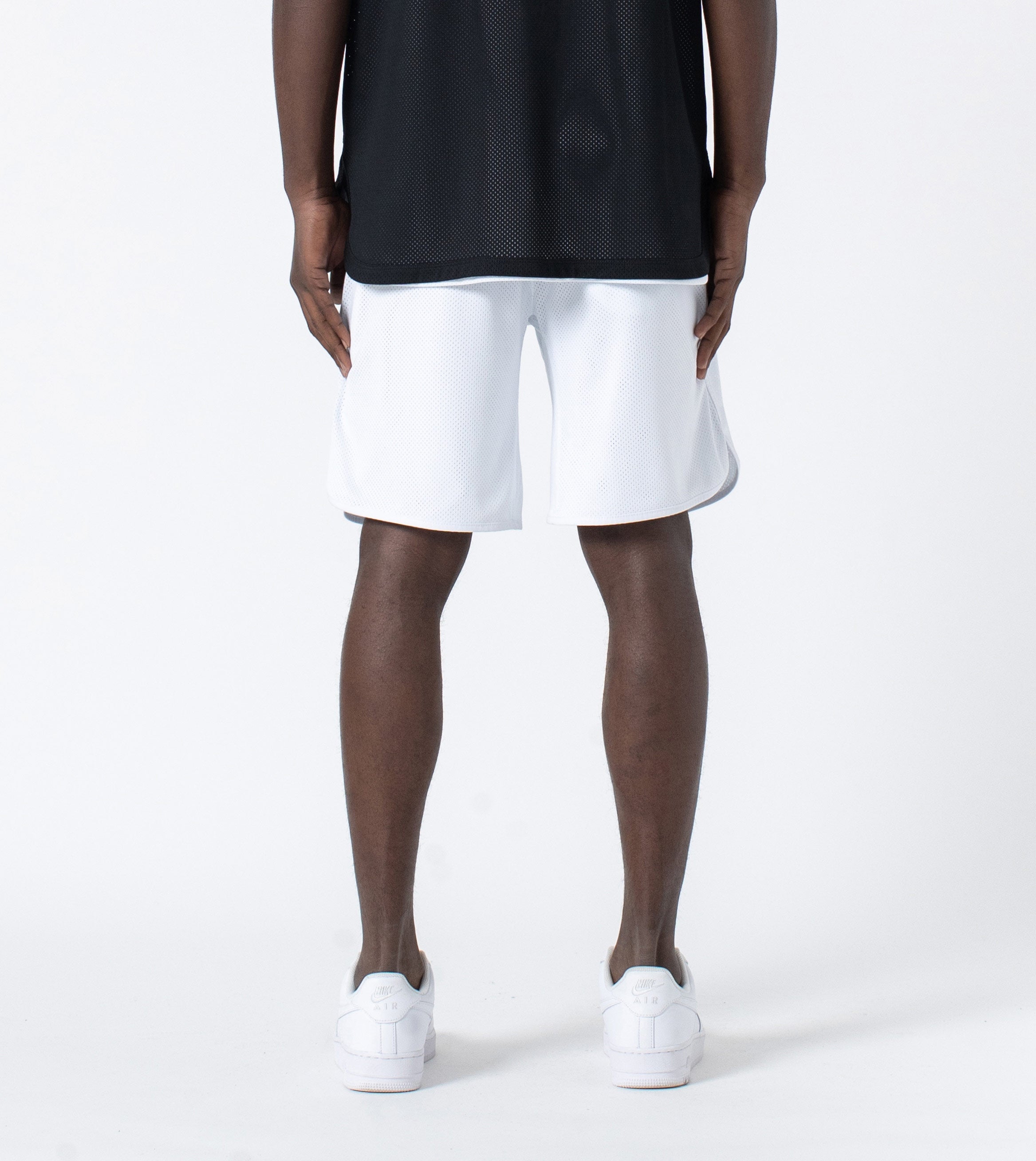 Mesh Basketball Short White