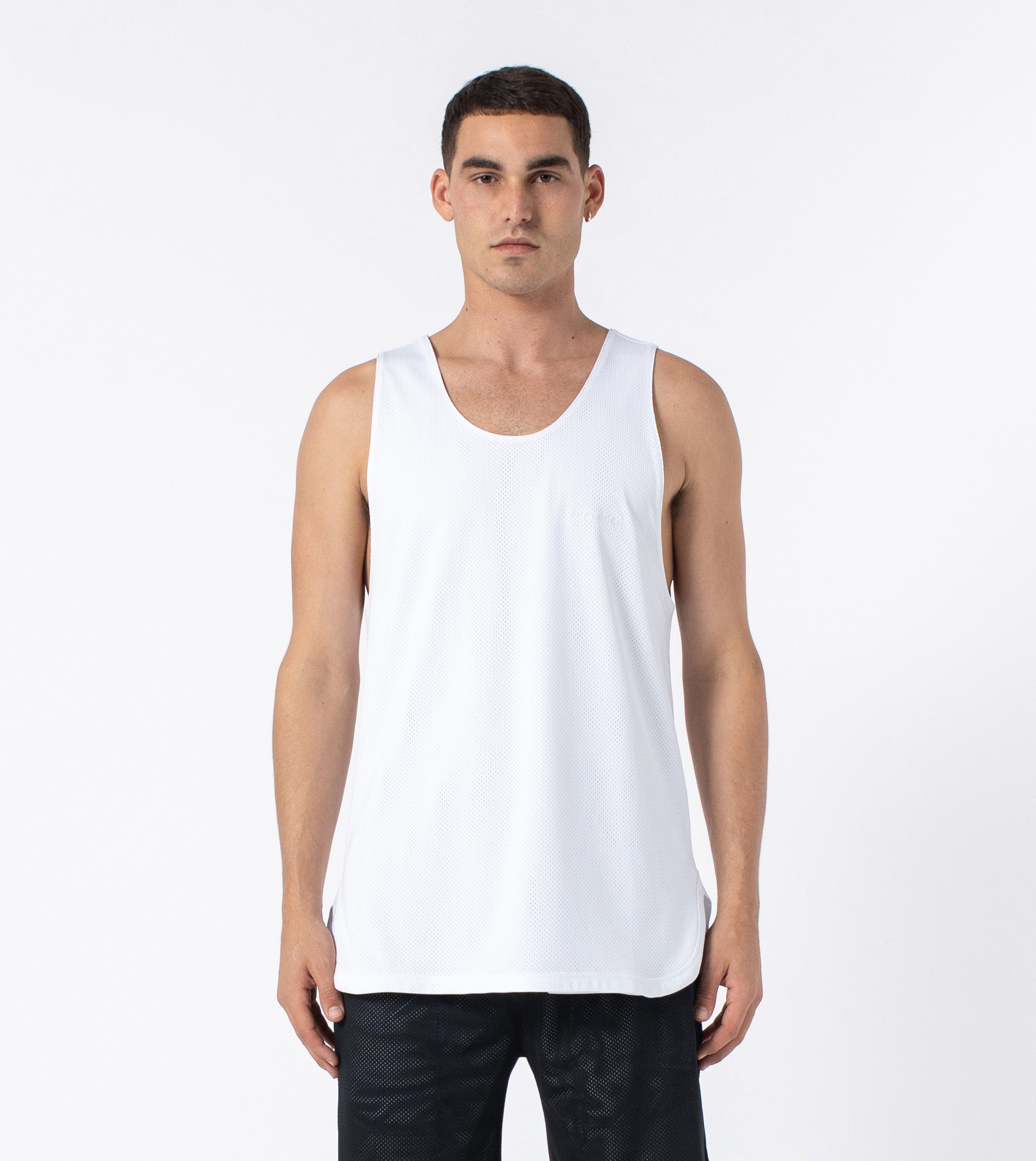 Mesh Rugger Tank White