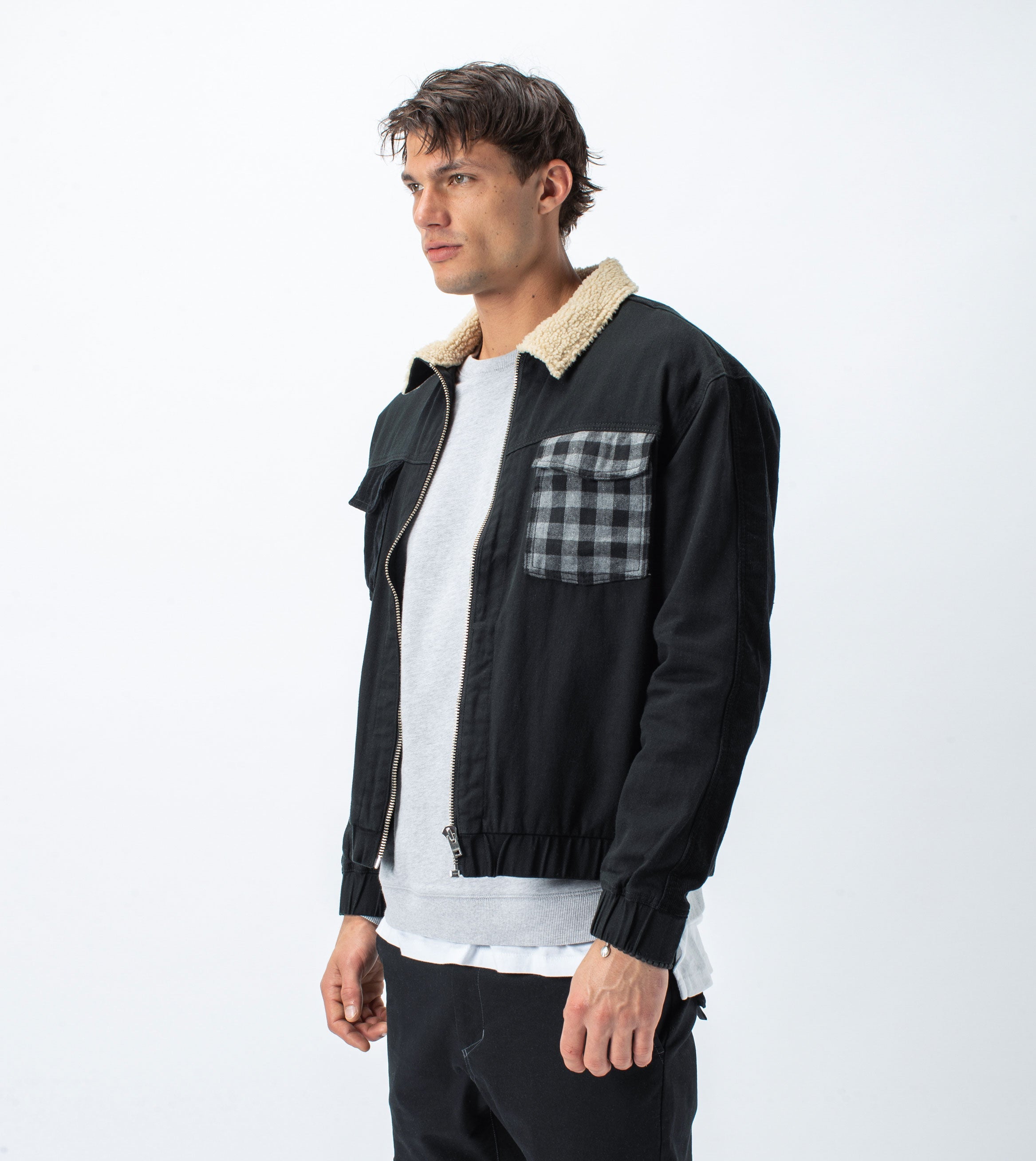 Mix Work Jacket Black - Sale