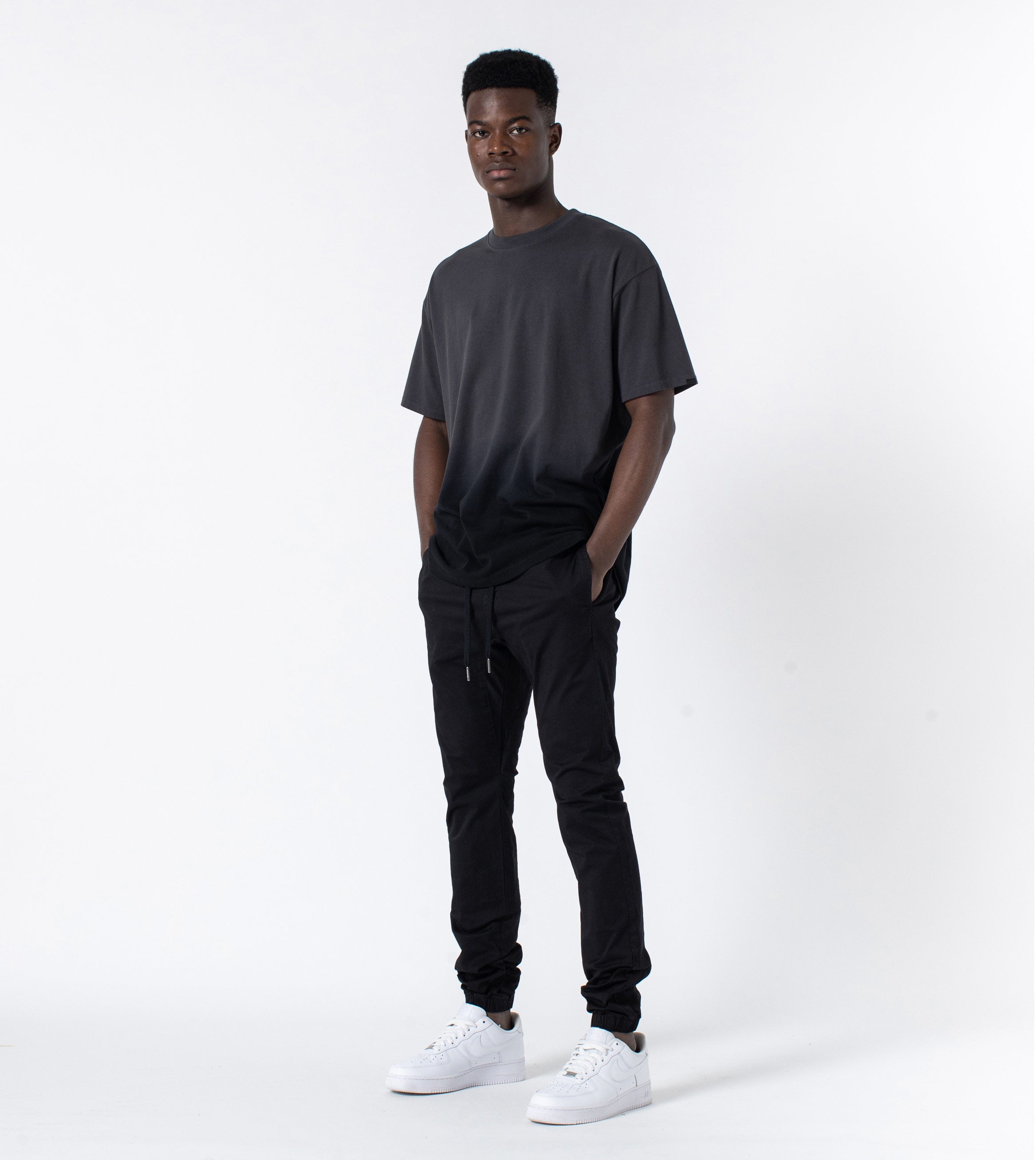 Ombre Box Tee Black/Grey