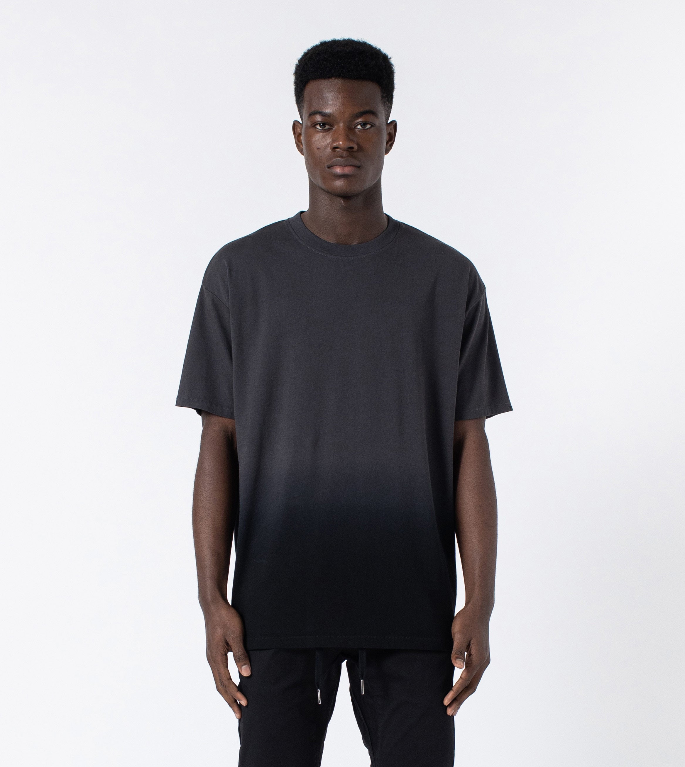 Ombre Box Tee Black/Grey
