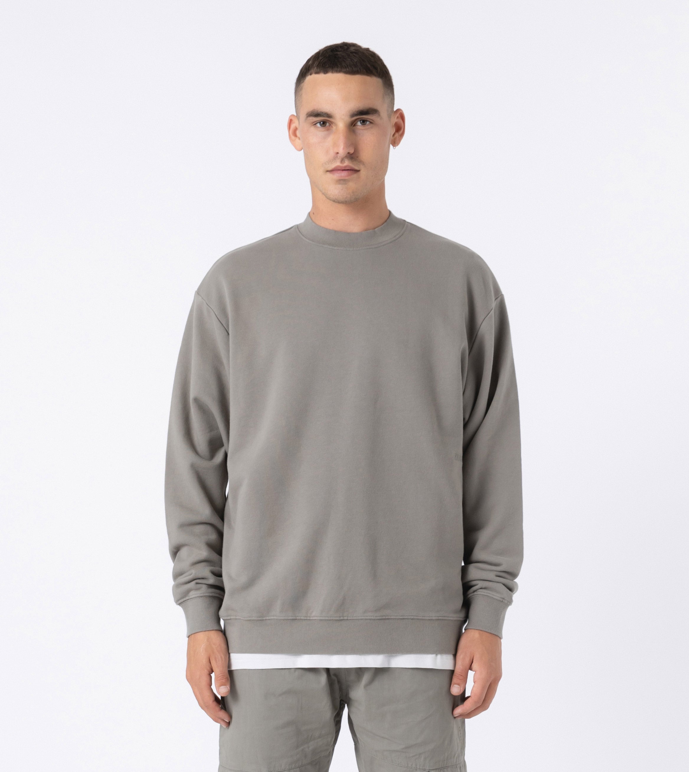 Orgo Crew Sweat Dk Moss