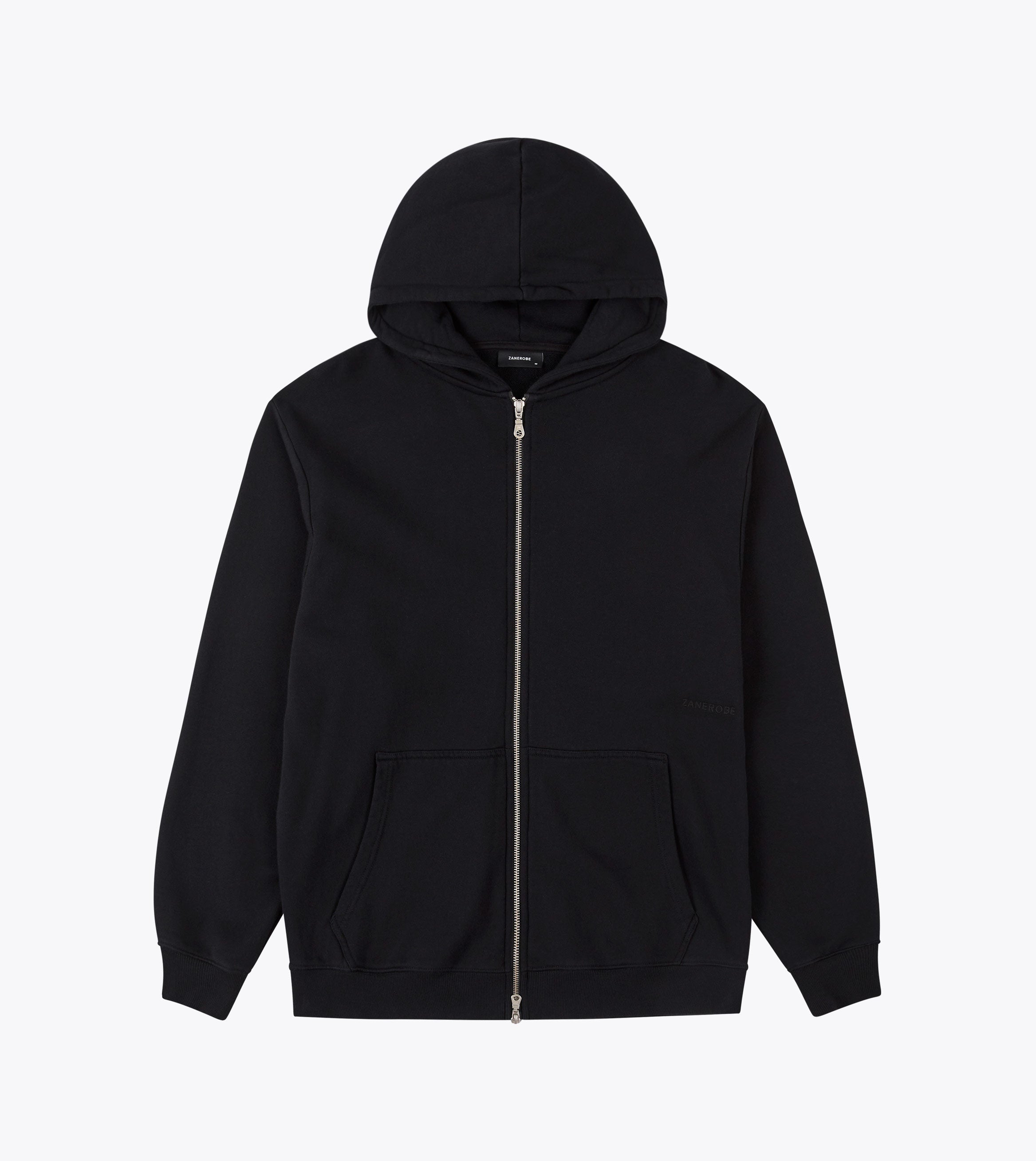 Orgo Hood Zip Sweat Black