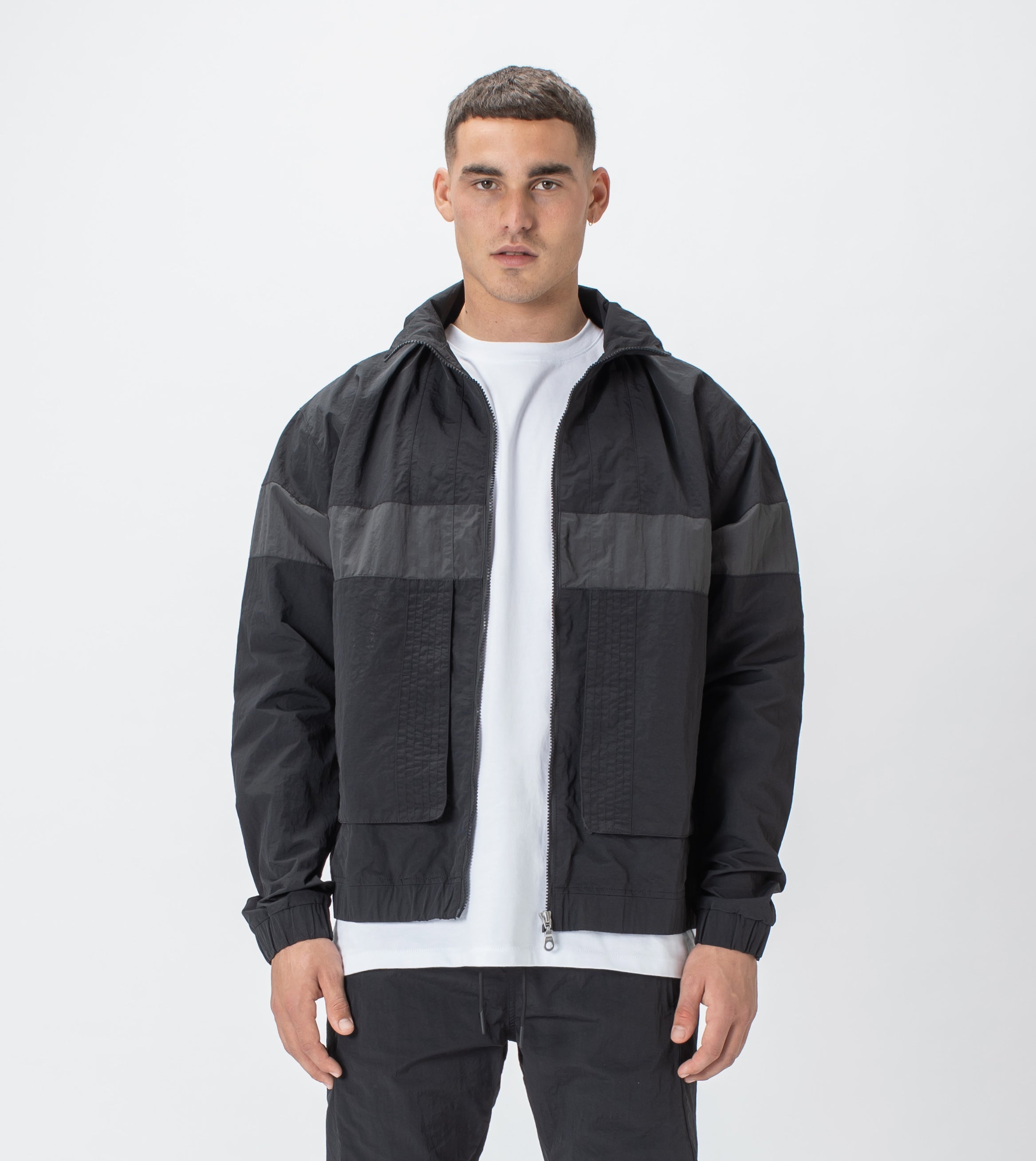 Panel Track Jacket Black/Dk Grey