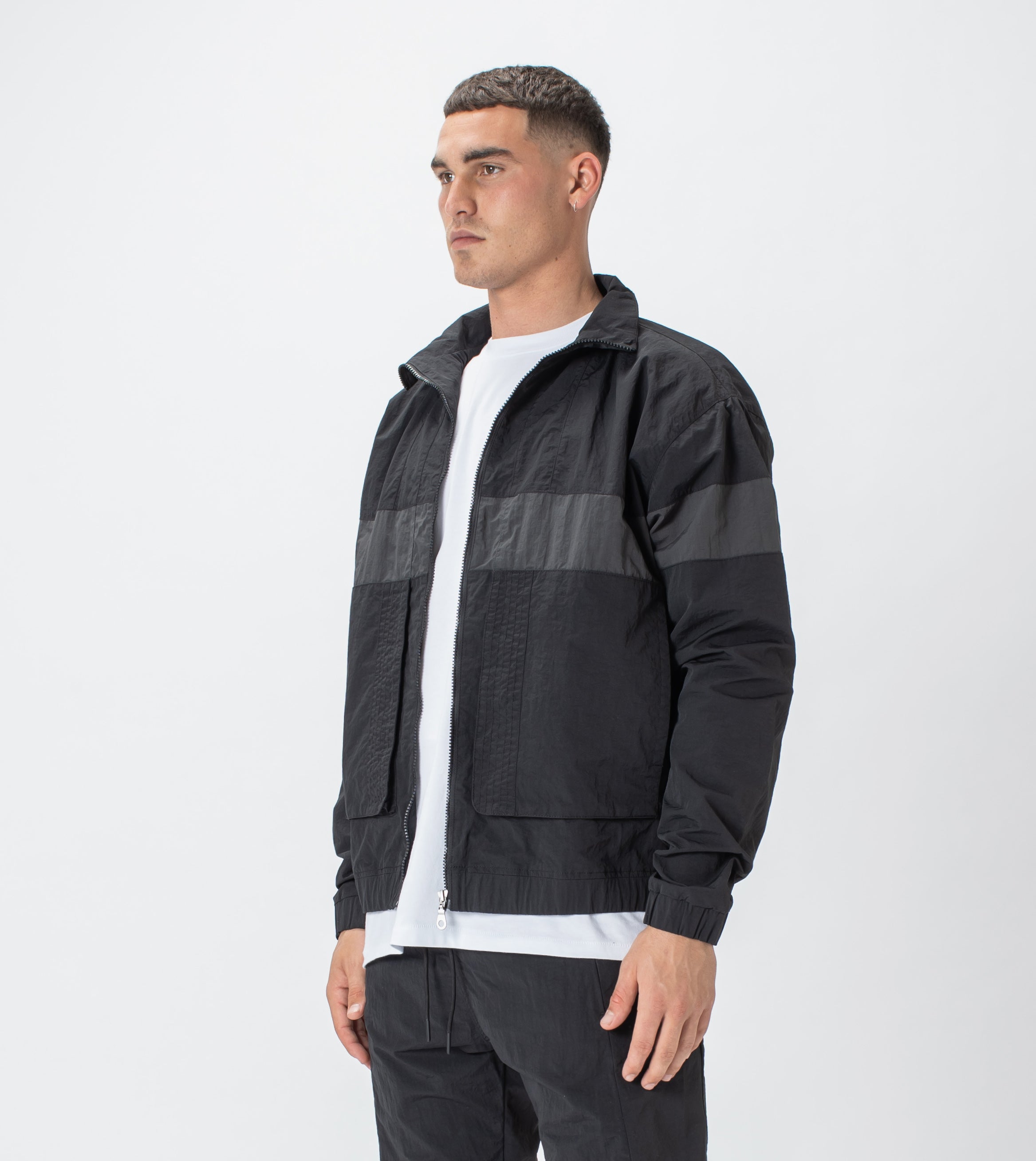 Panel Track Jacket Black/Dk Grey